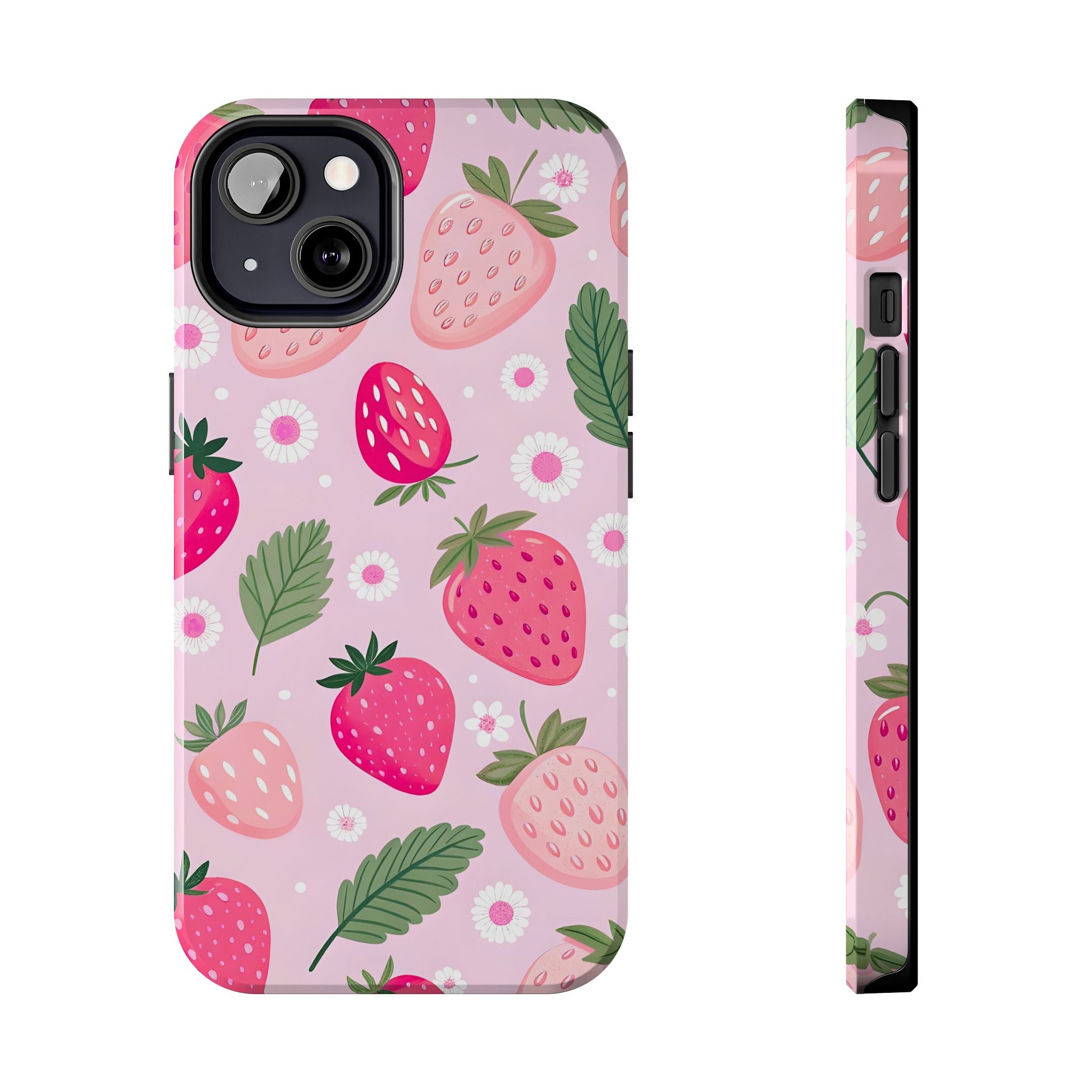 Pink Strawberry Phone Case for iPhone and Samsung Galaxy Series