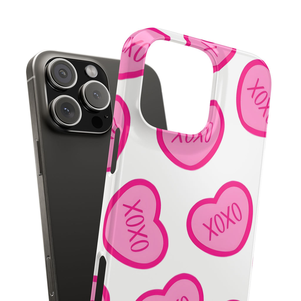 XOXO Hearts Slim Phone Case for iPhone