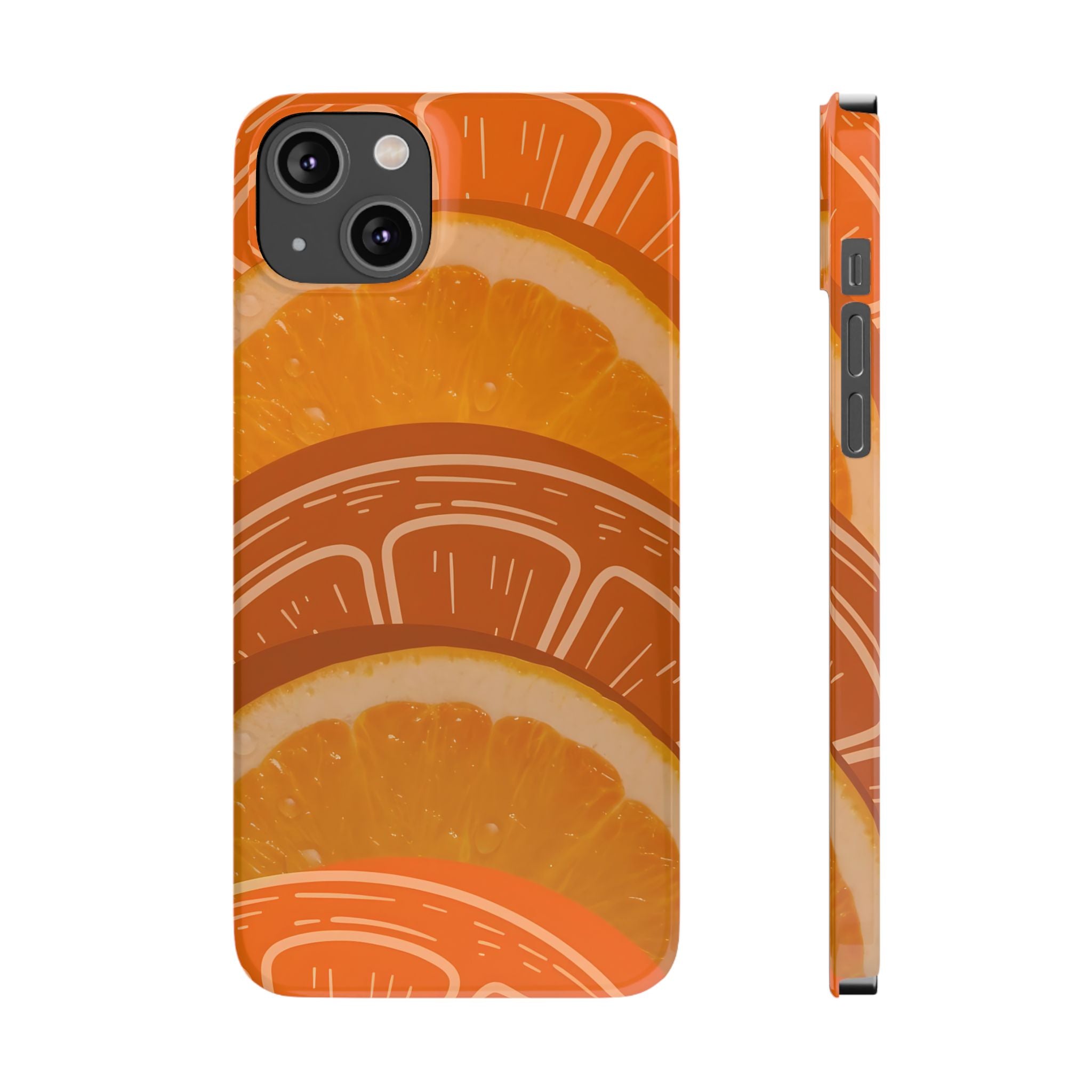 Orange Slice Pattern Slim Phone Case for iPhone
