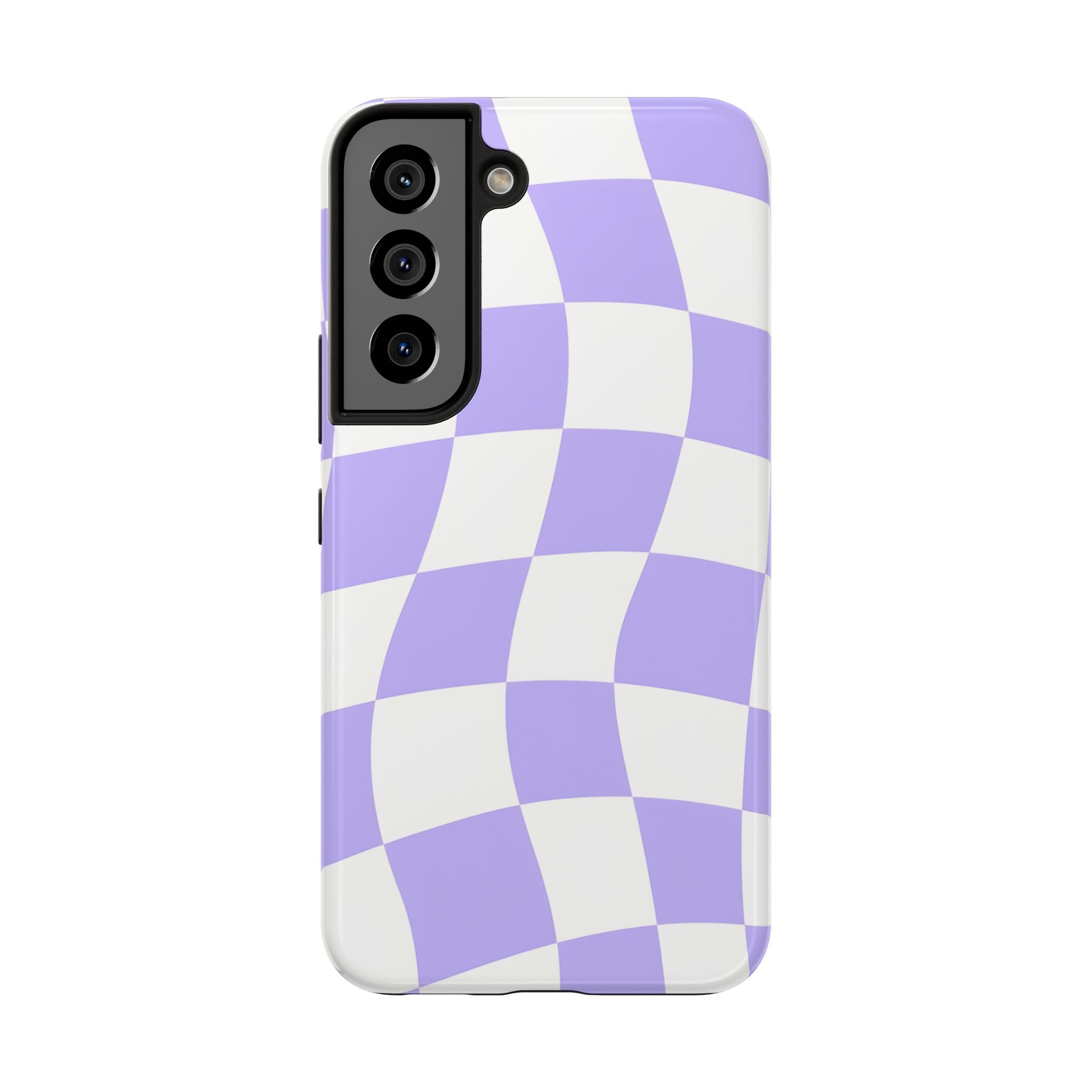 Purple Checkered Tough Phone Case for iPhone and Samsung Galaxy Series