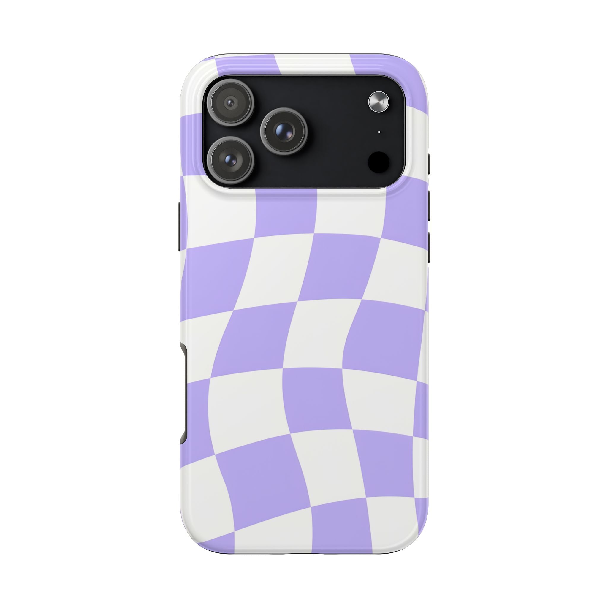 Purple Checkered Tough Phone Case for iPhone and Samsung Galaxy Series