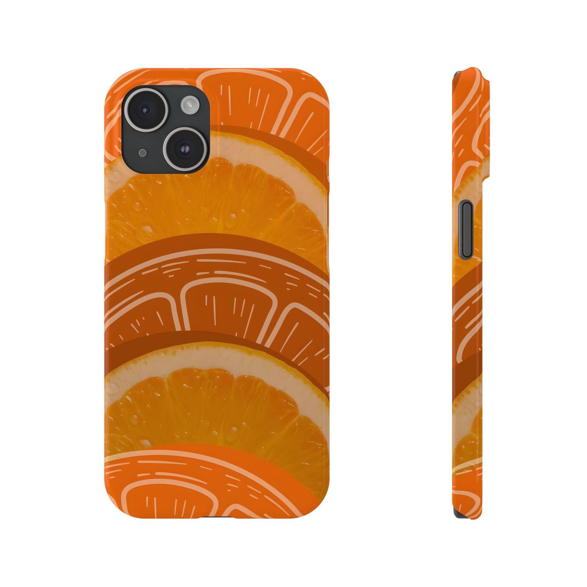 Orange Slice Pattern Slim Phone Case for iPhone