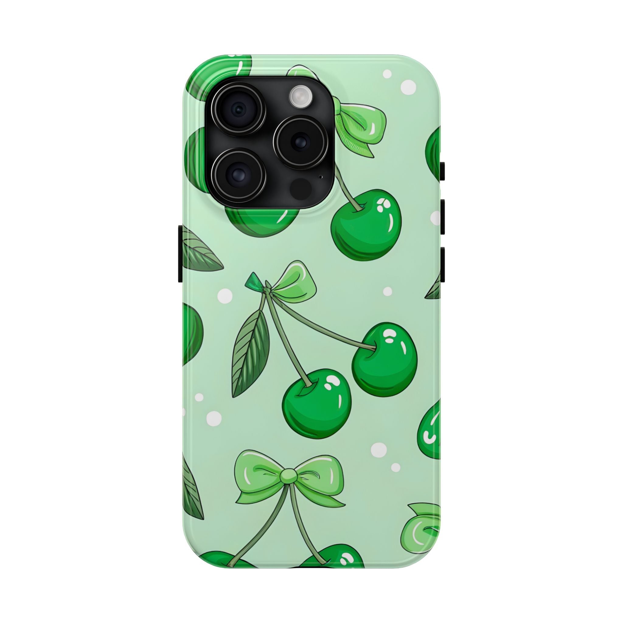 Green Cherry Phone Case for iPhone and Samsung Galaxy Series