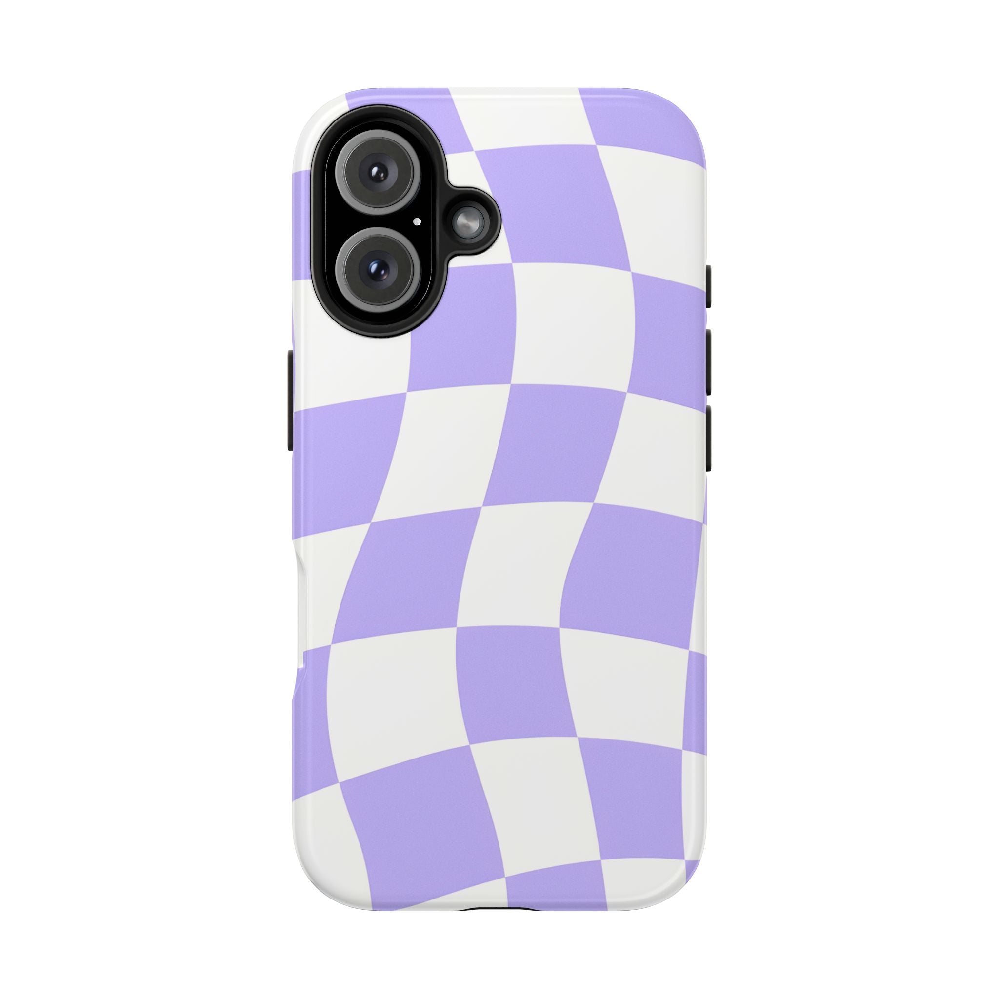 Purple Checkered Tough Phone Case for iPhone and Samsung Galaxy Series