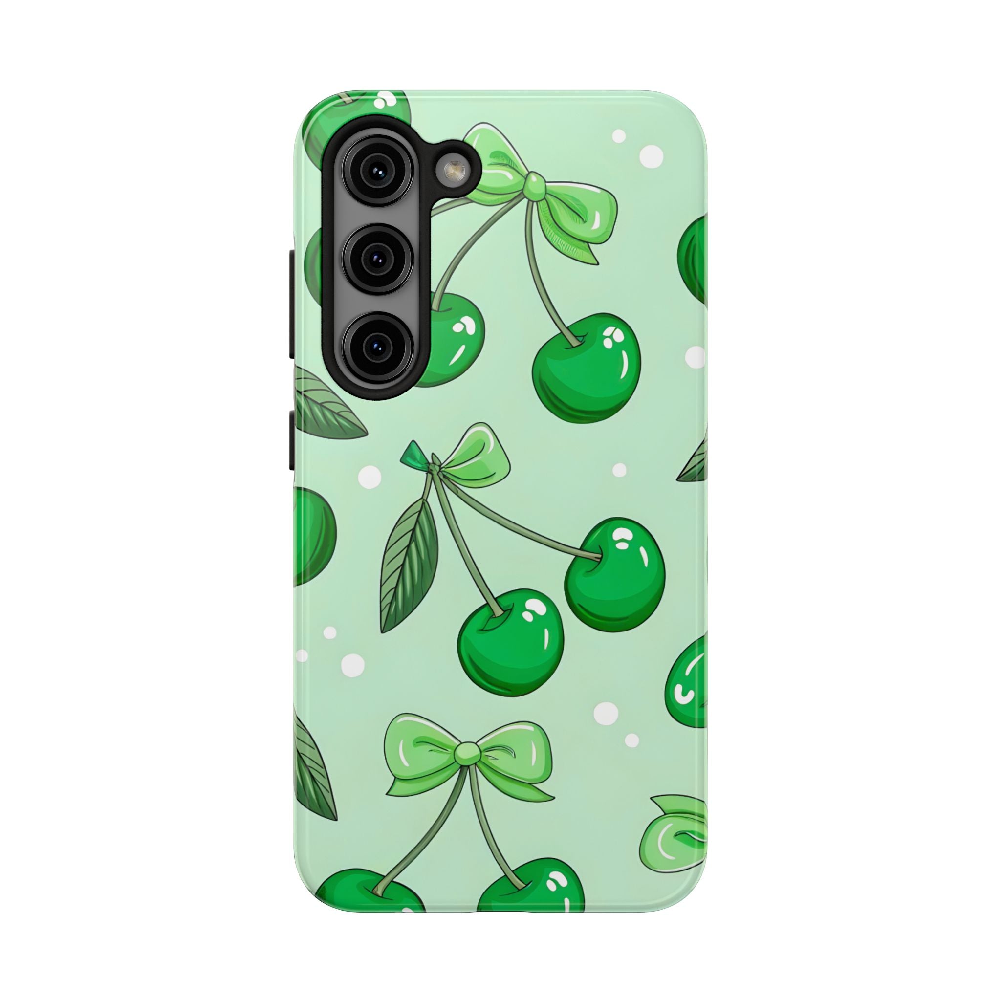 Green Cherry Phone Case for iPhone and Samsung Galaxy Series