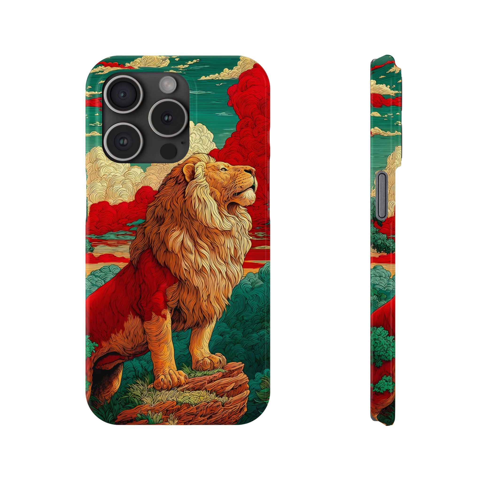 Lion Animal Motif Phone Case for iPhone
