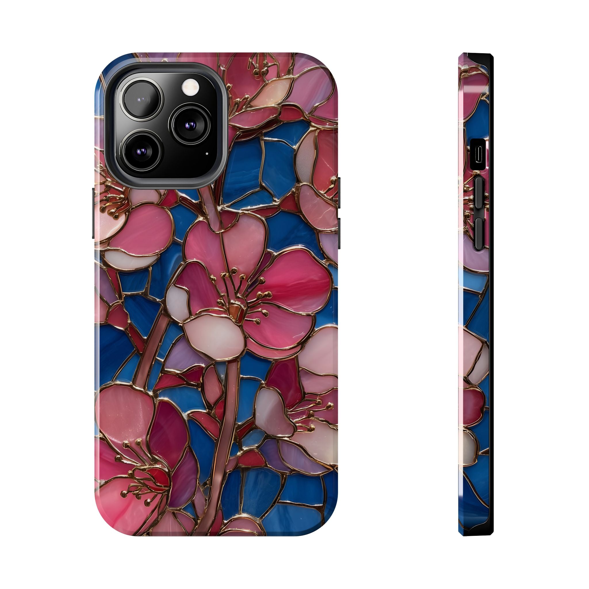 Floral Stained Glass Inspired Phone Case for iPhone and Samsung Galaxy Series