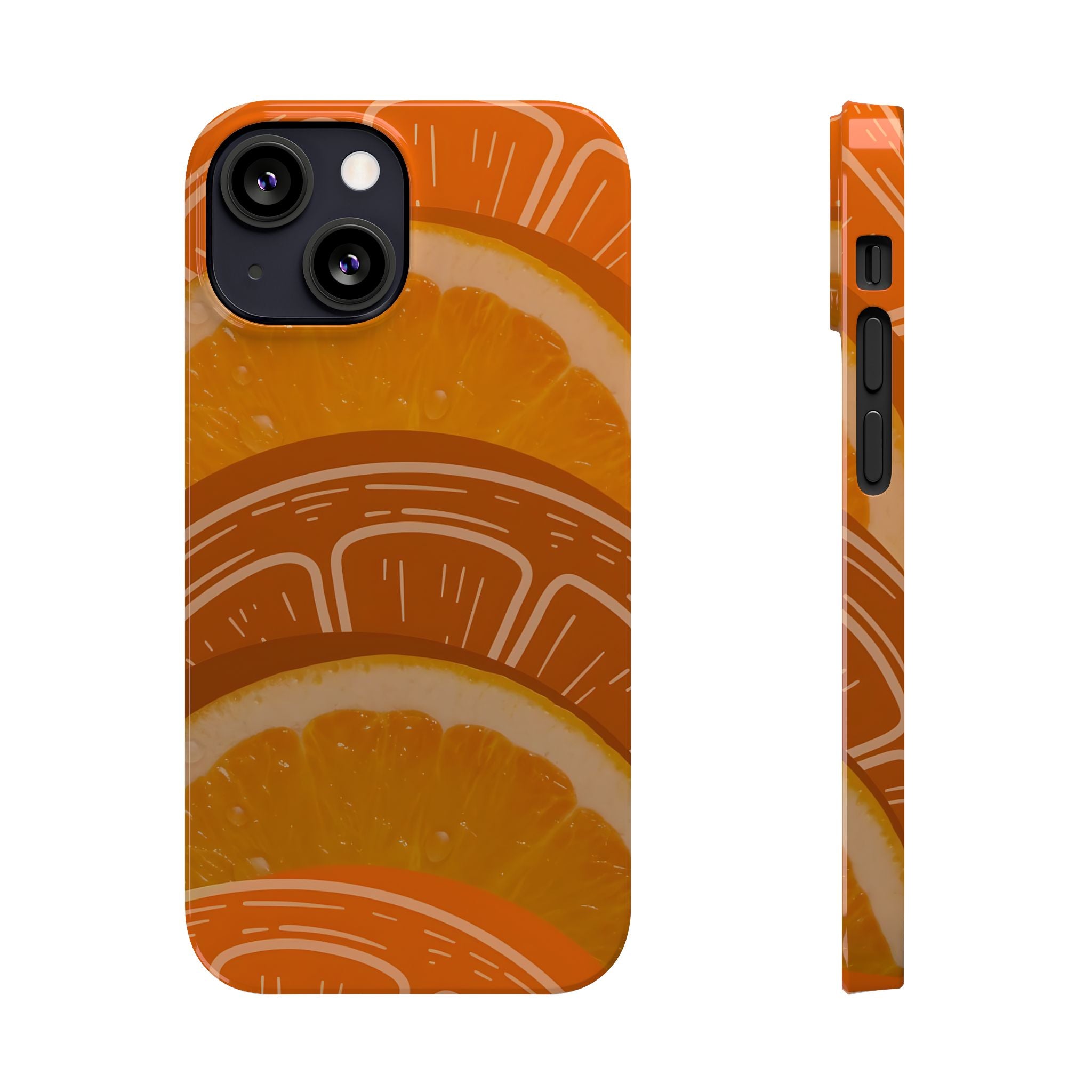Orange Slice Pattern Slim Phone Case for iPhone
