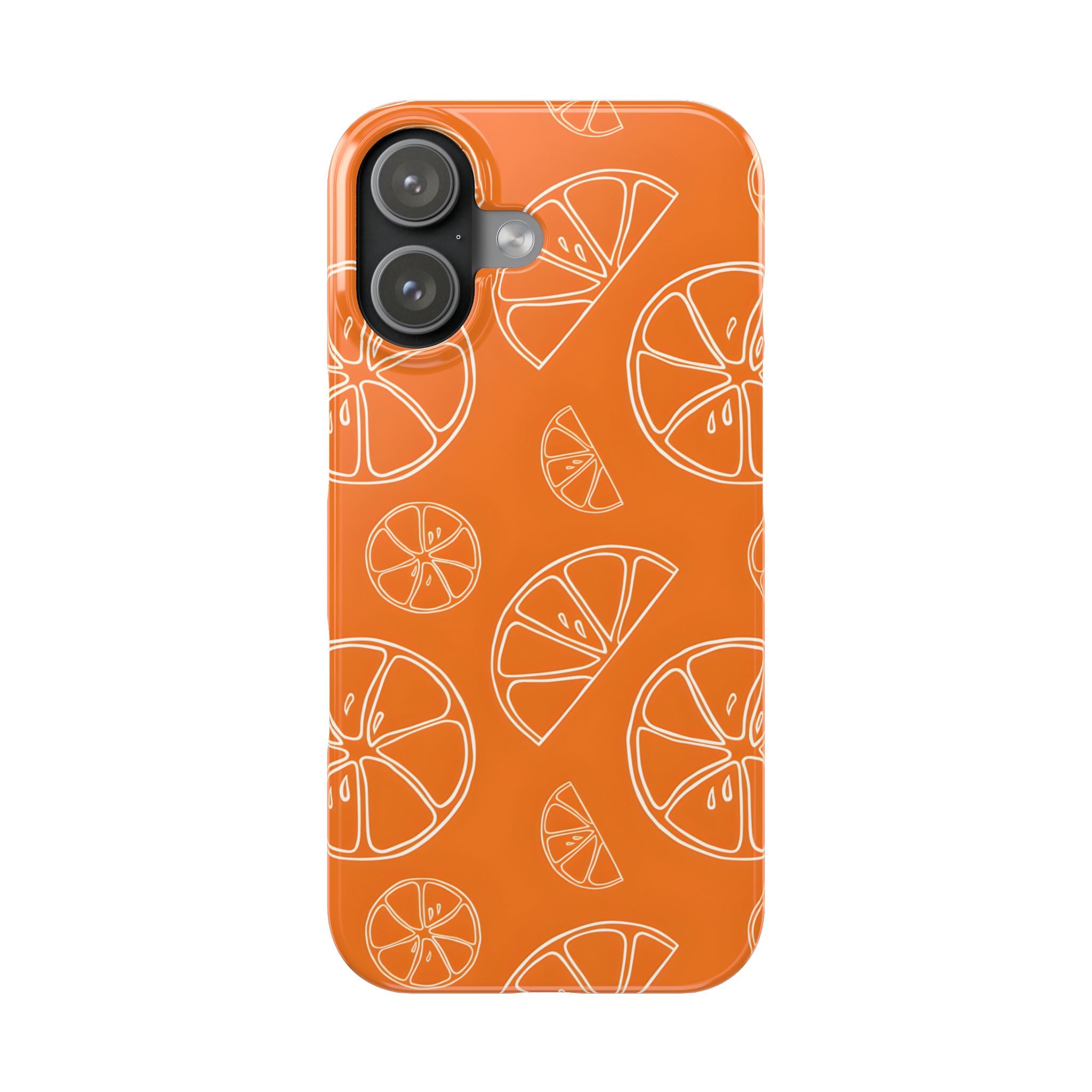 Citrus Orange Slices Slim Phone Case for iPhone