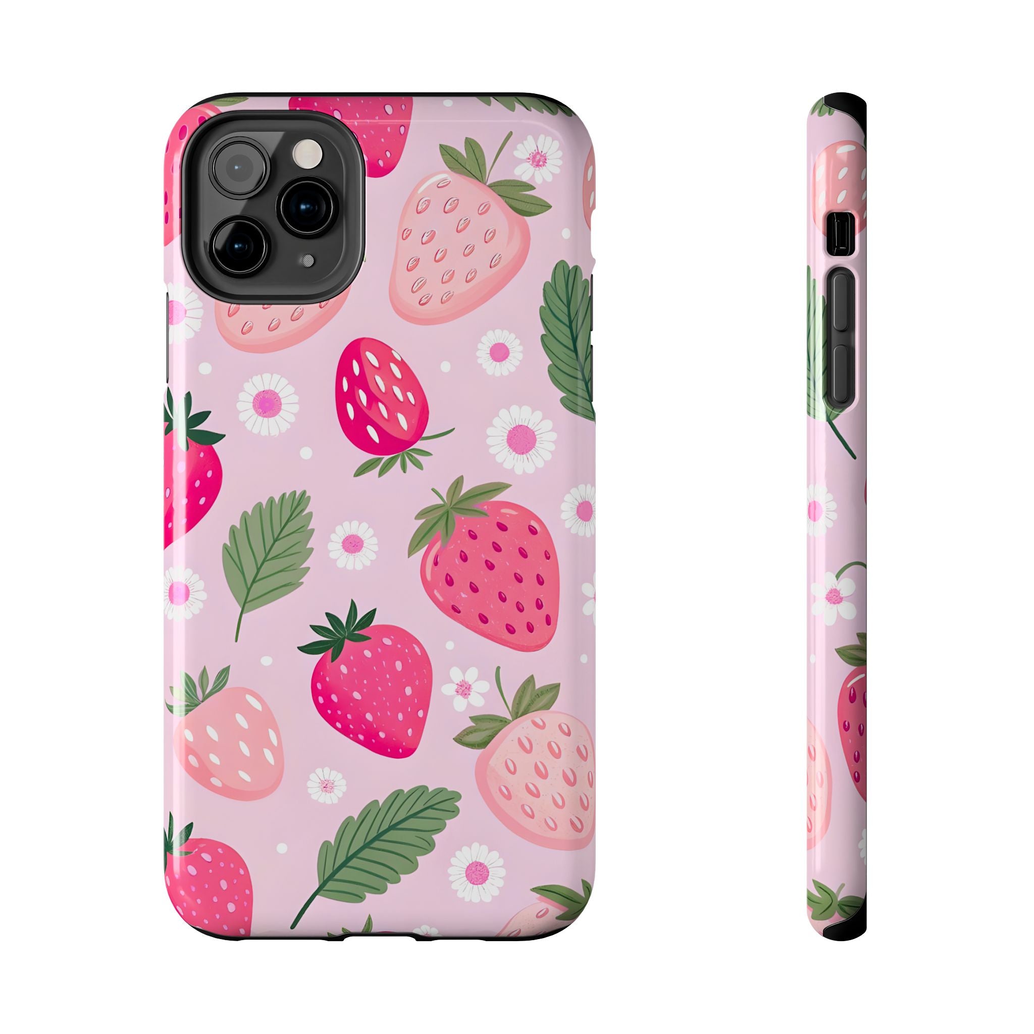 Pink Strawberry Phone Case for iPhone and Samsung Galaxy Series