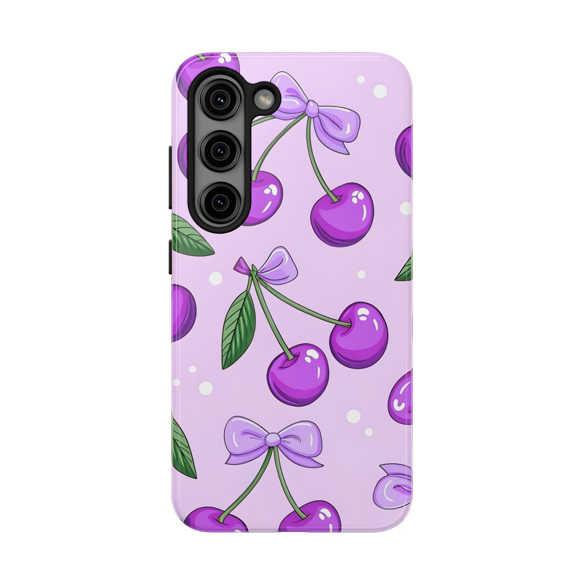 Purple Cherry Phone Case for iPhone and Samsung Galaxy Series