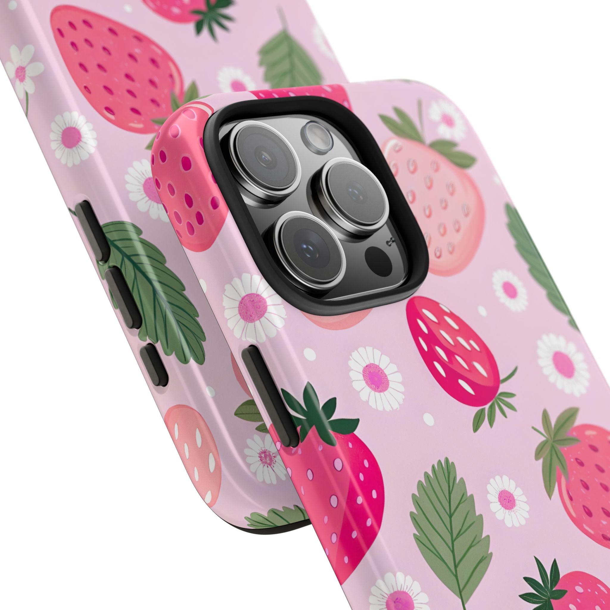Pink Strawberry Phone Case for iPhone and Samsung Galaxy Series