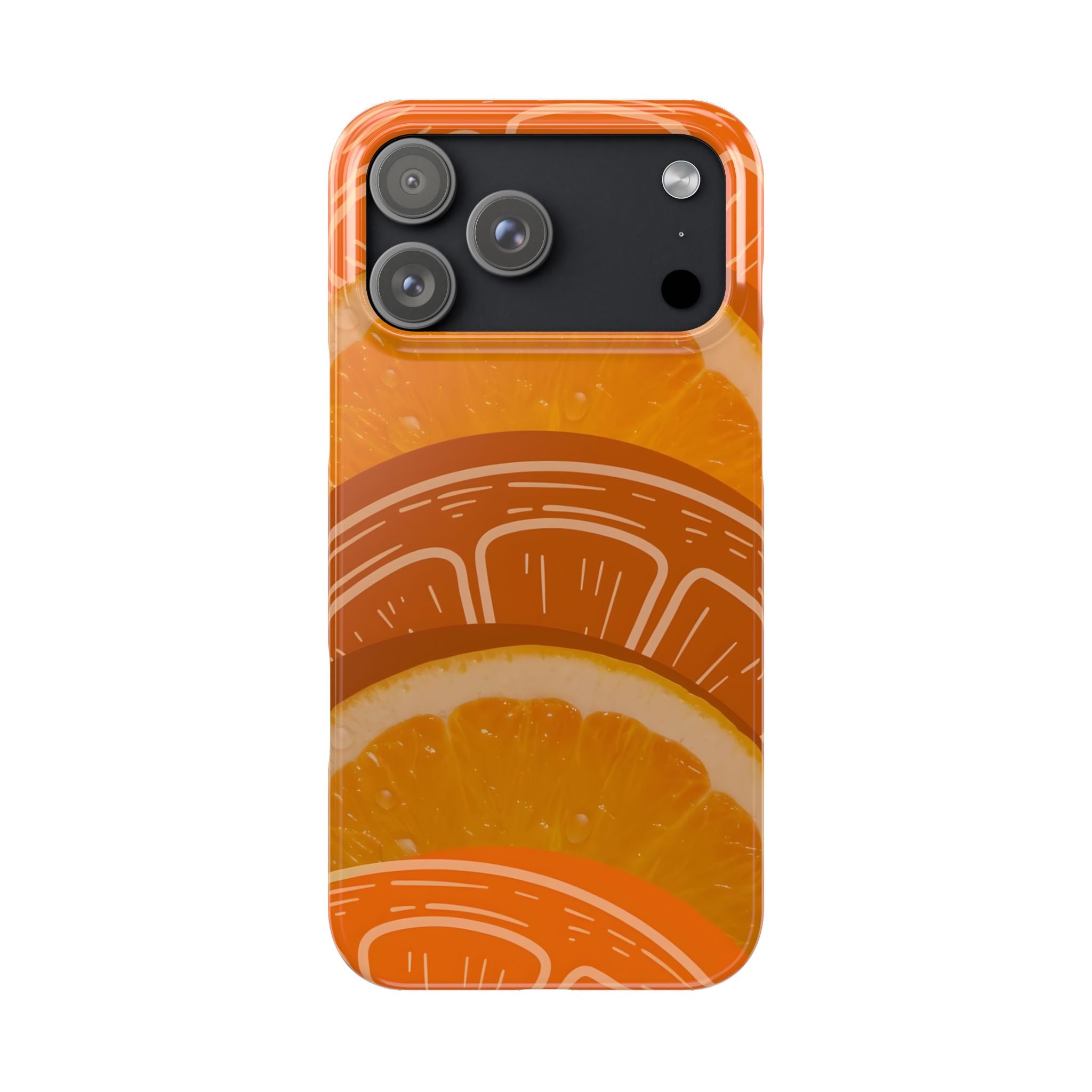 Orange Slice Pattern Slim Phone Case for iPhone