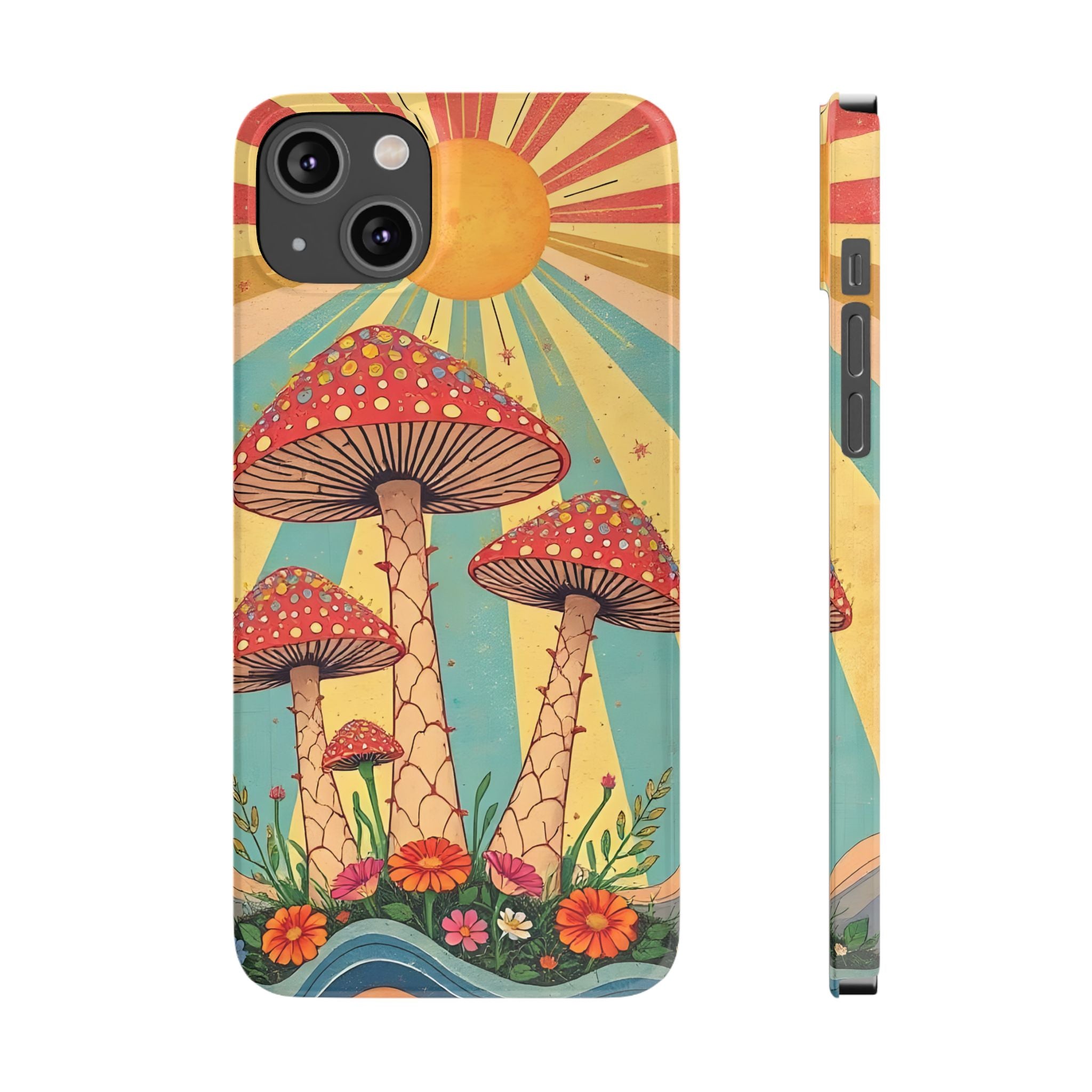 Colorful Cottagecore Slim Phone Case for iPhone and Samsung Galaxy Series