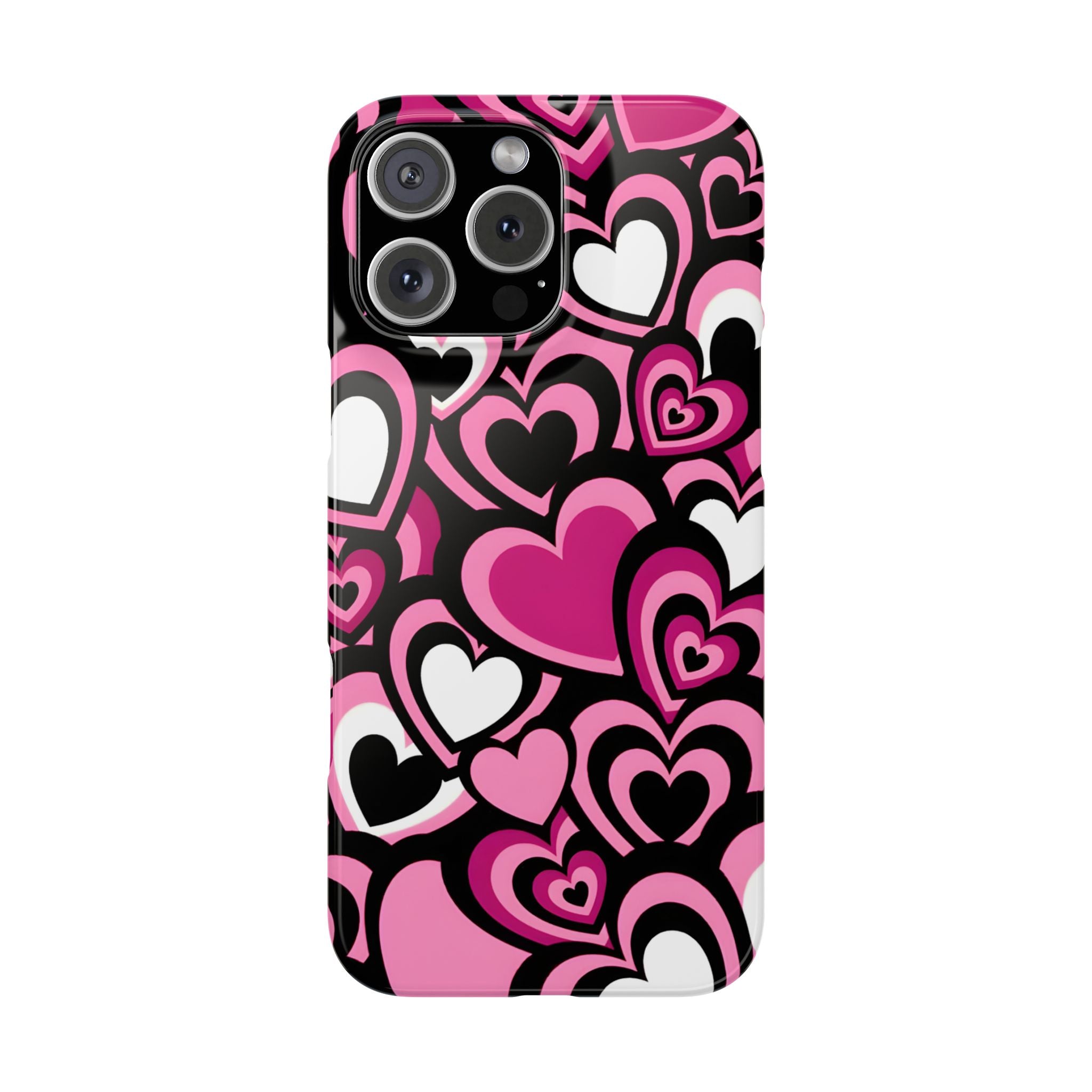Heart Pattern Slim Phone Case for iPhone