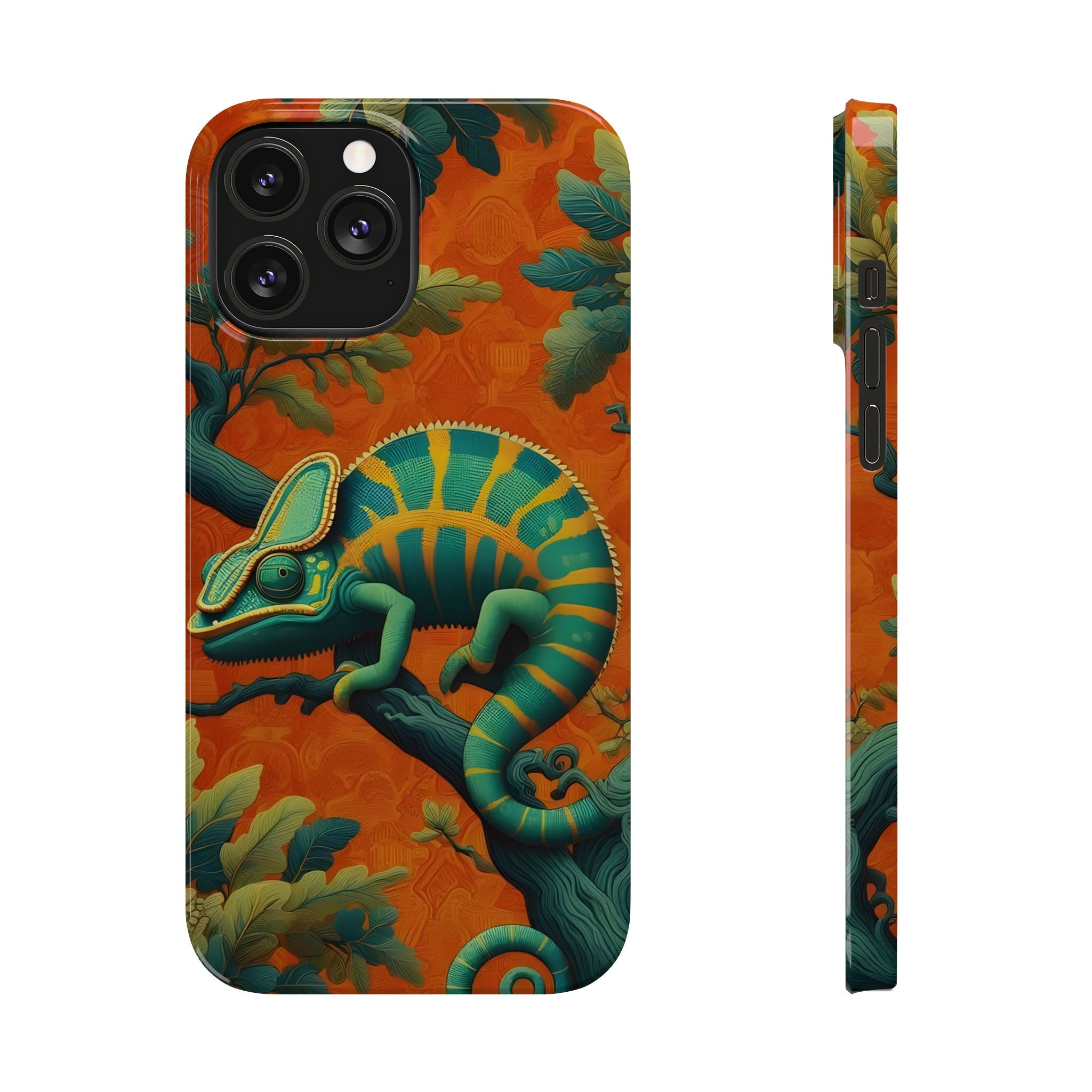 Chameleons Animal Motif Slim Phone Case for iPhone