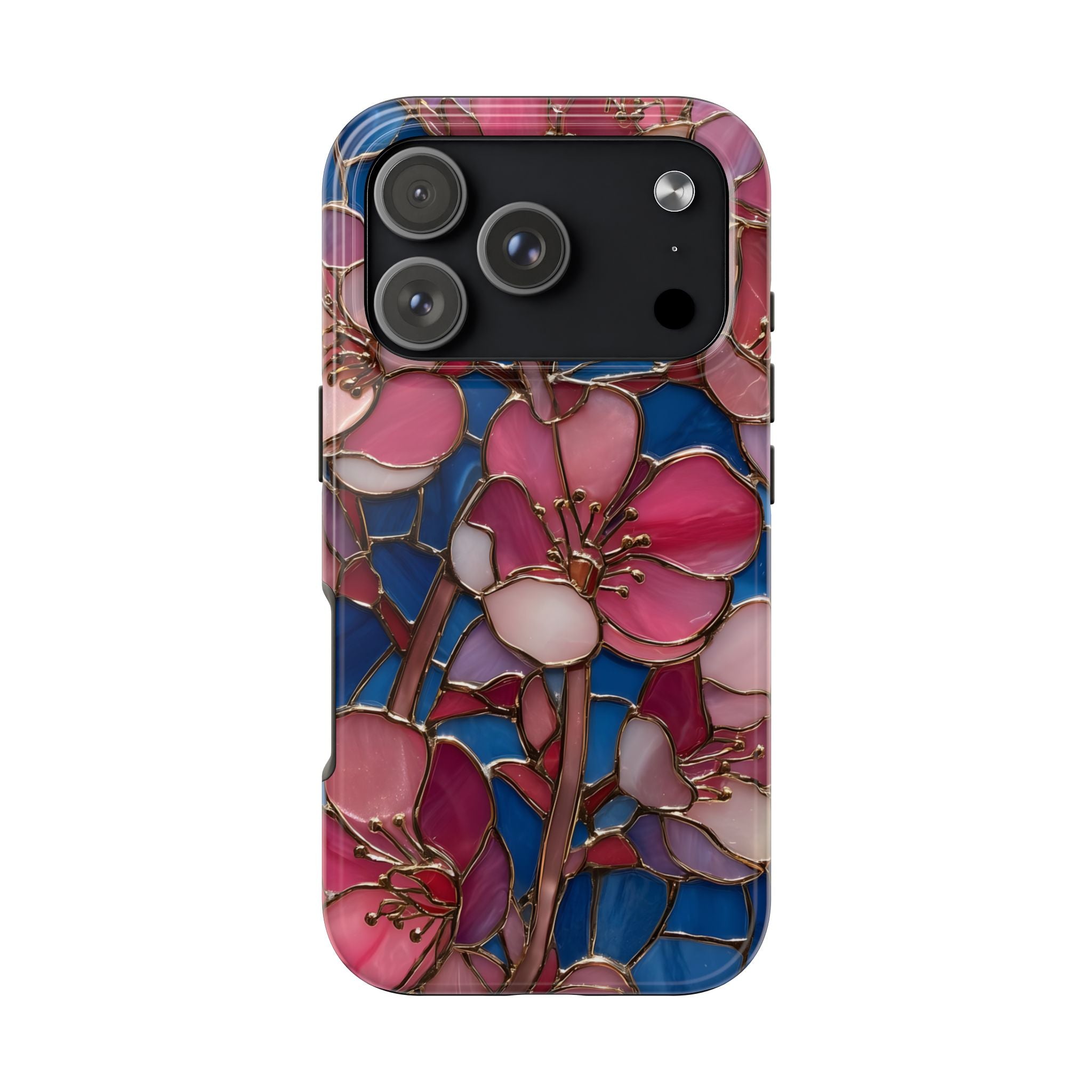 Floral Stained Glass Inspired Phone Case for iPhone and Samsung Galaxy Series