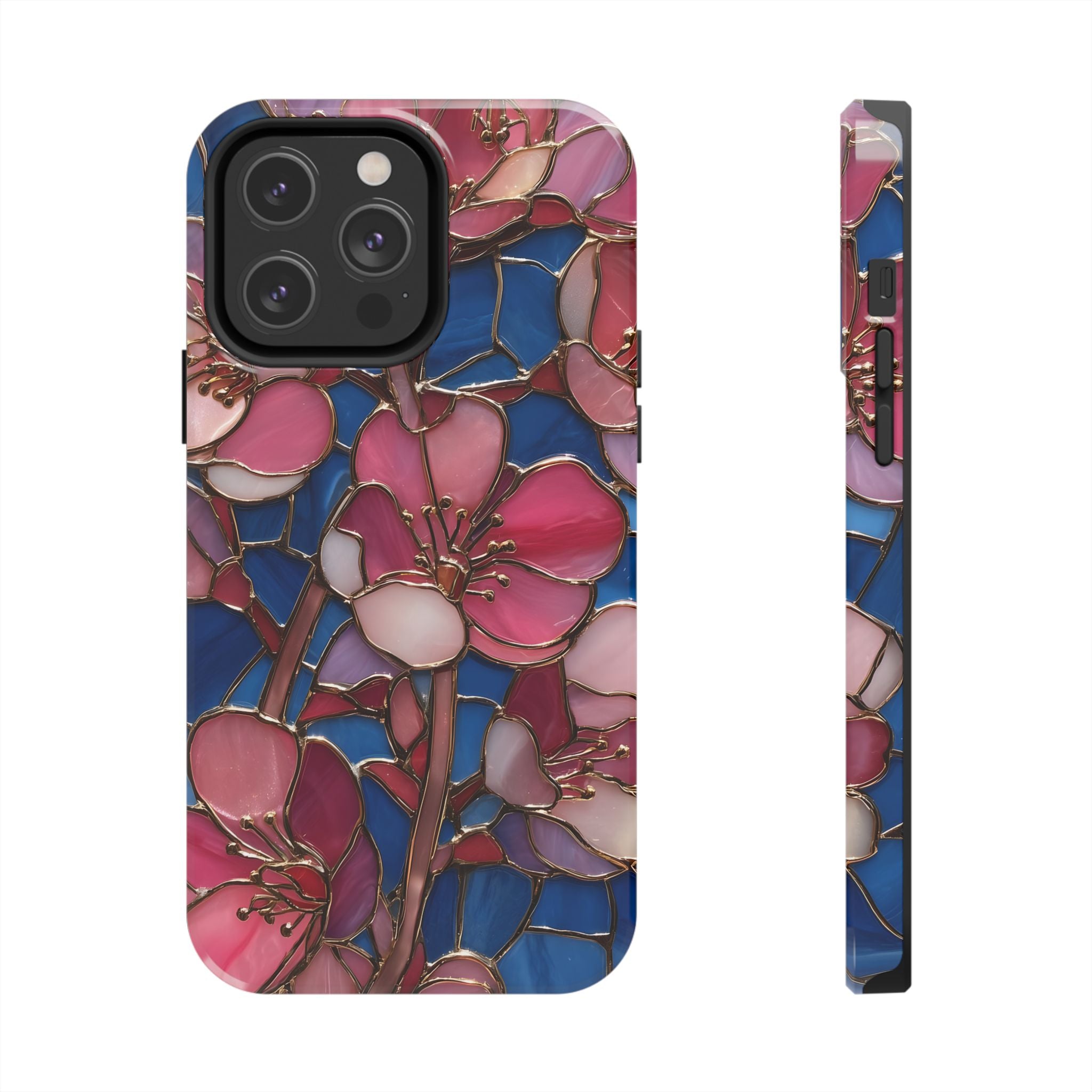 Floral Stained Glass Inspired Phone Case for iPhone and Samsung Galaxy Series