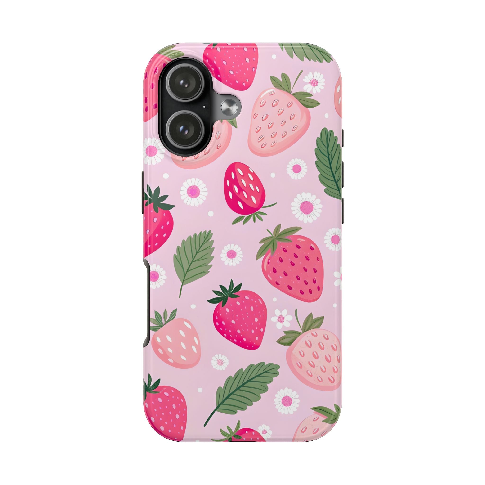 Pink Strawberry Phone Case for iPhone and Samsung Galaxy Series