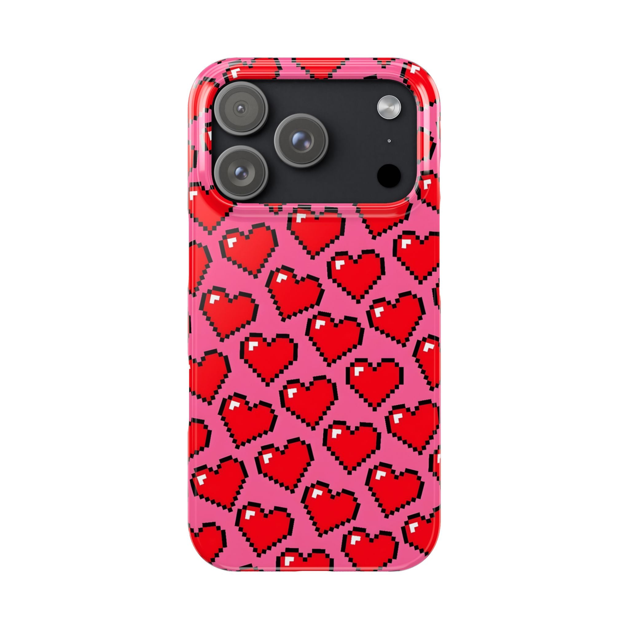 Pixel Hearts Slim Phone Case for iPhone