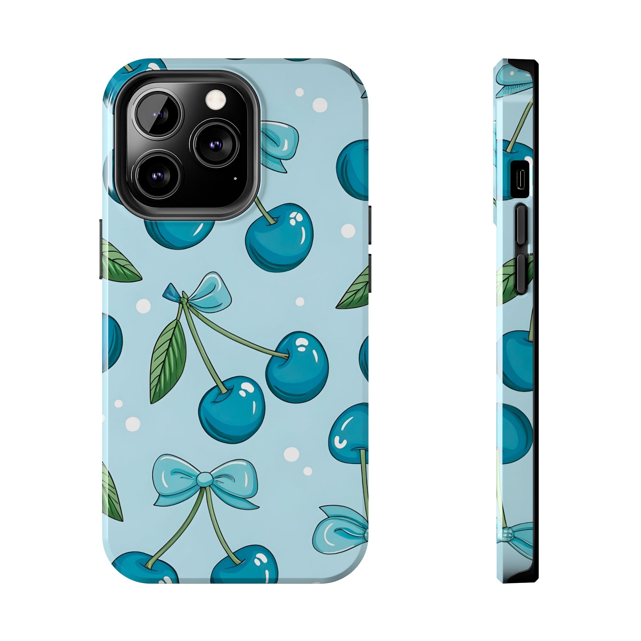 Blue Cherry Phone Case for iPhone and Samsung Galaxy Series