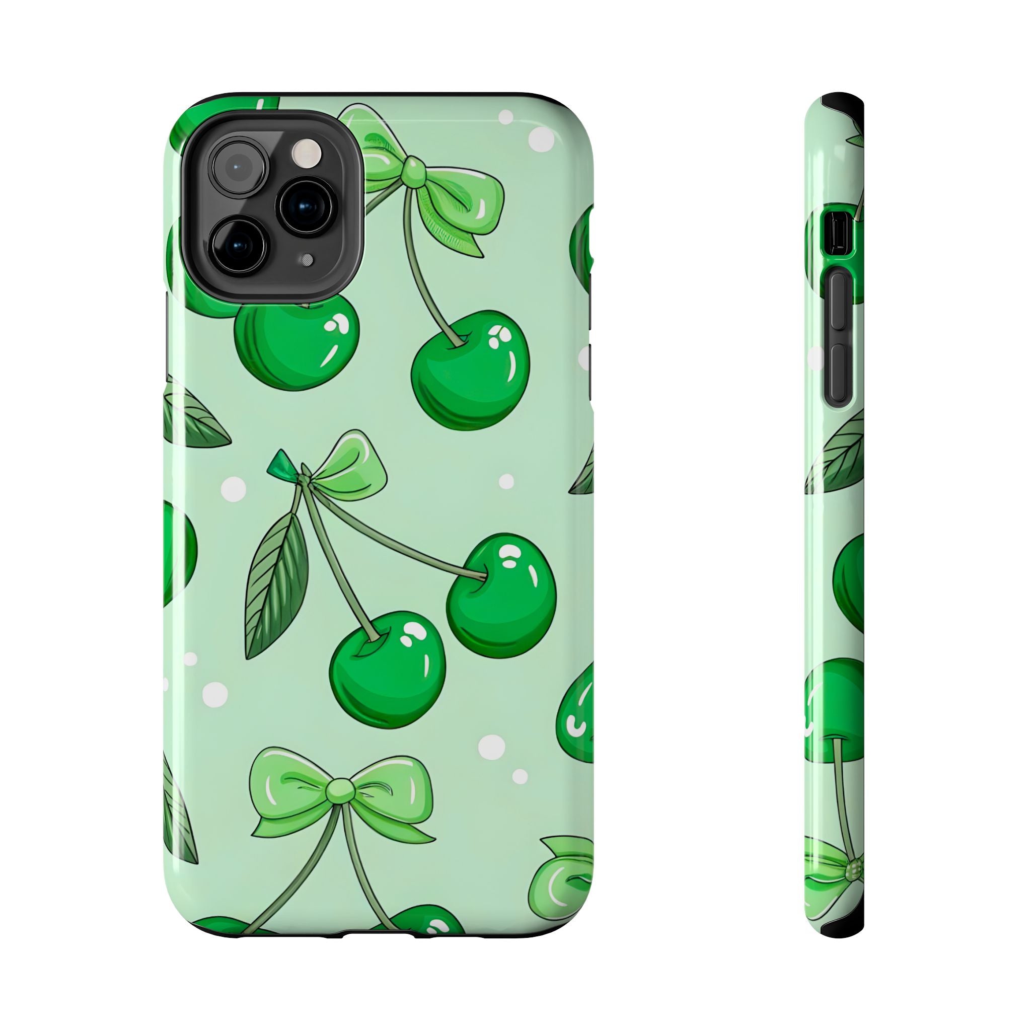 Green Cherry Phone Case for iPhone and Samsung Galaxy Series