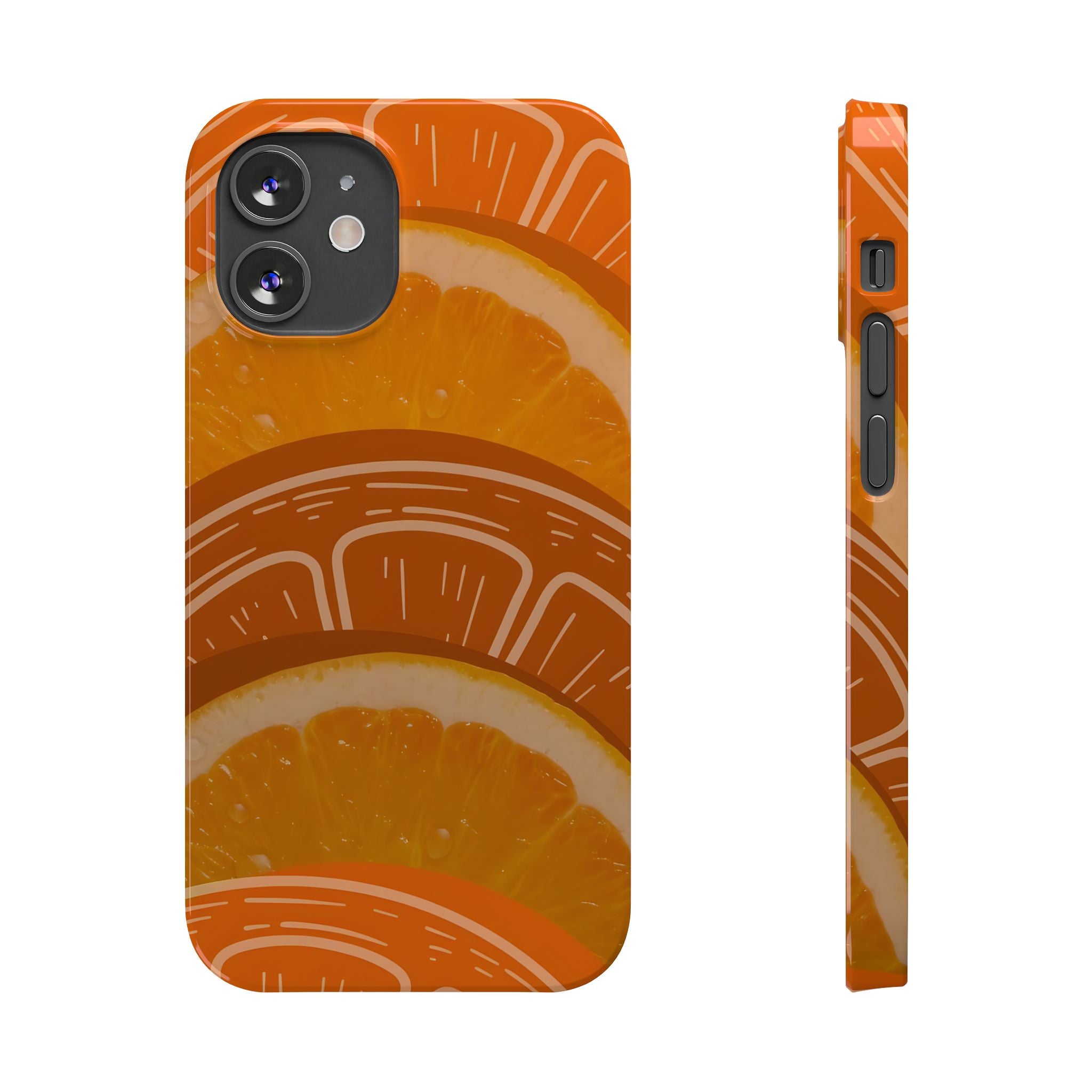 Orange Slice Pattern Slim Phone Case for iPhone