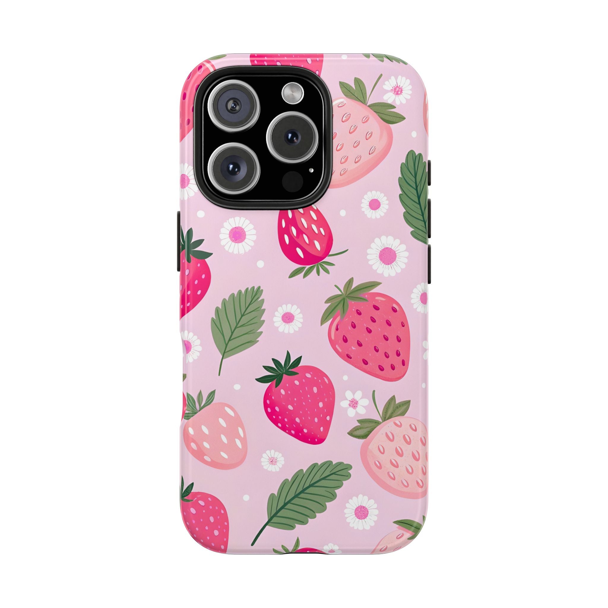 Pink Strawberry Phone Case for iPhone and Samsung Galaxy Series