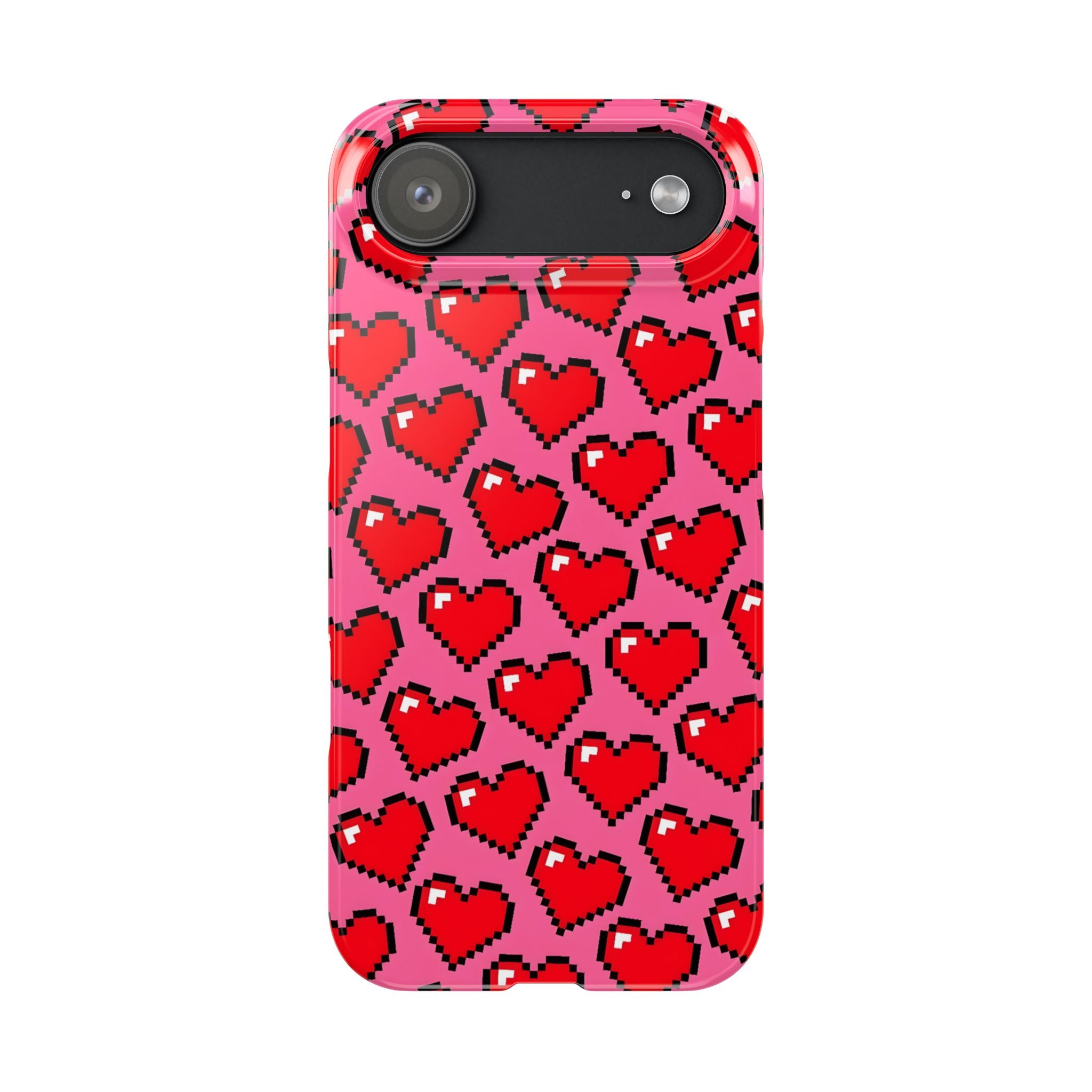 Pixel Hearts Slim Phone Case for iPhone