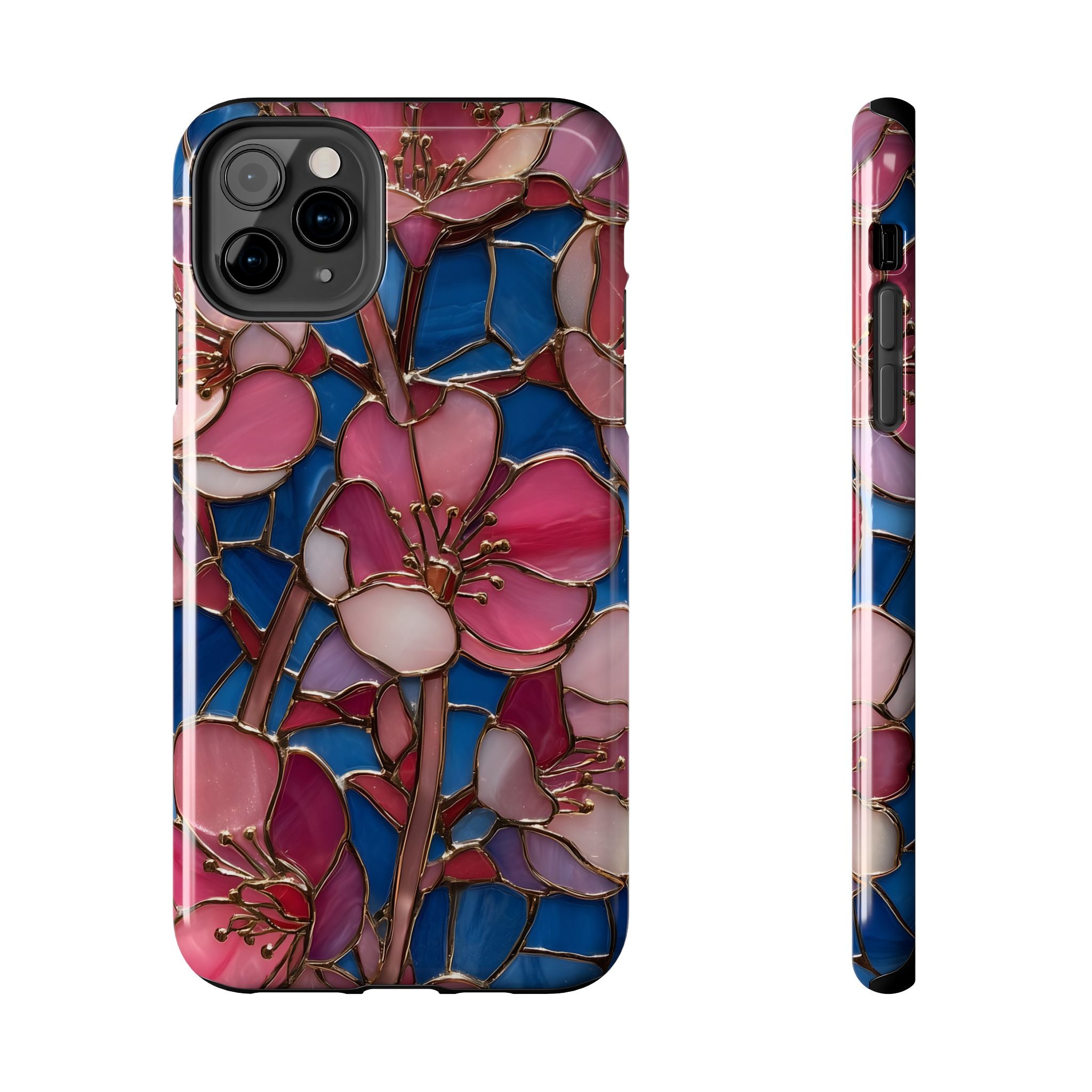 Floral Stained Glass Inspired Phone Case for iPhone and Samsung Galaxy Series