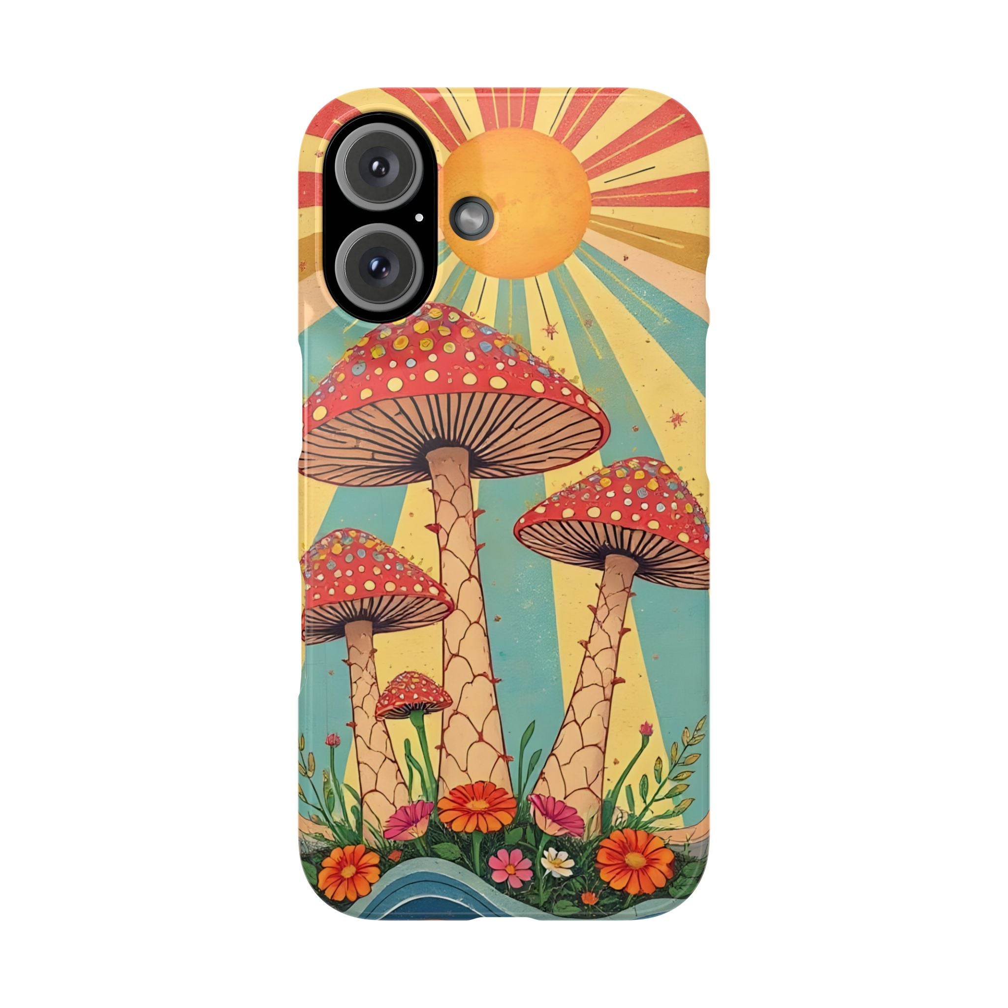 Colorful Cottagecore Slim Phone Case for iPhone and Samsung Galaxy Series