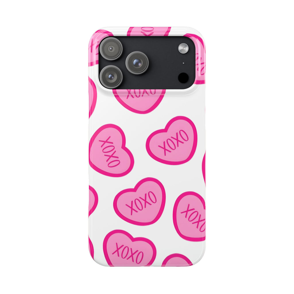 XOXO Hearts Slim Phone Case for iPhone