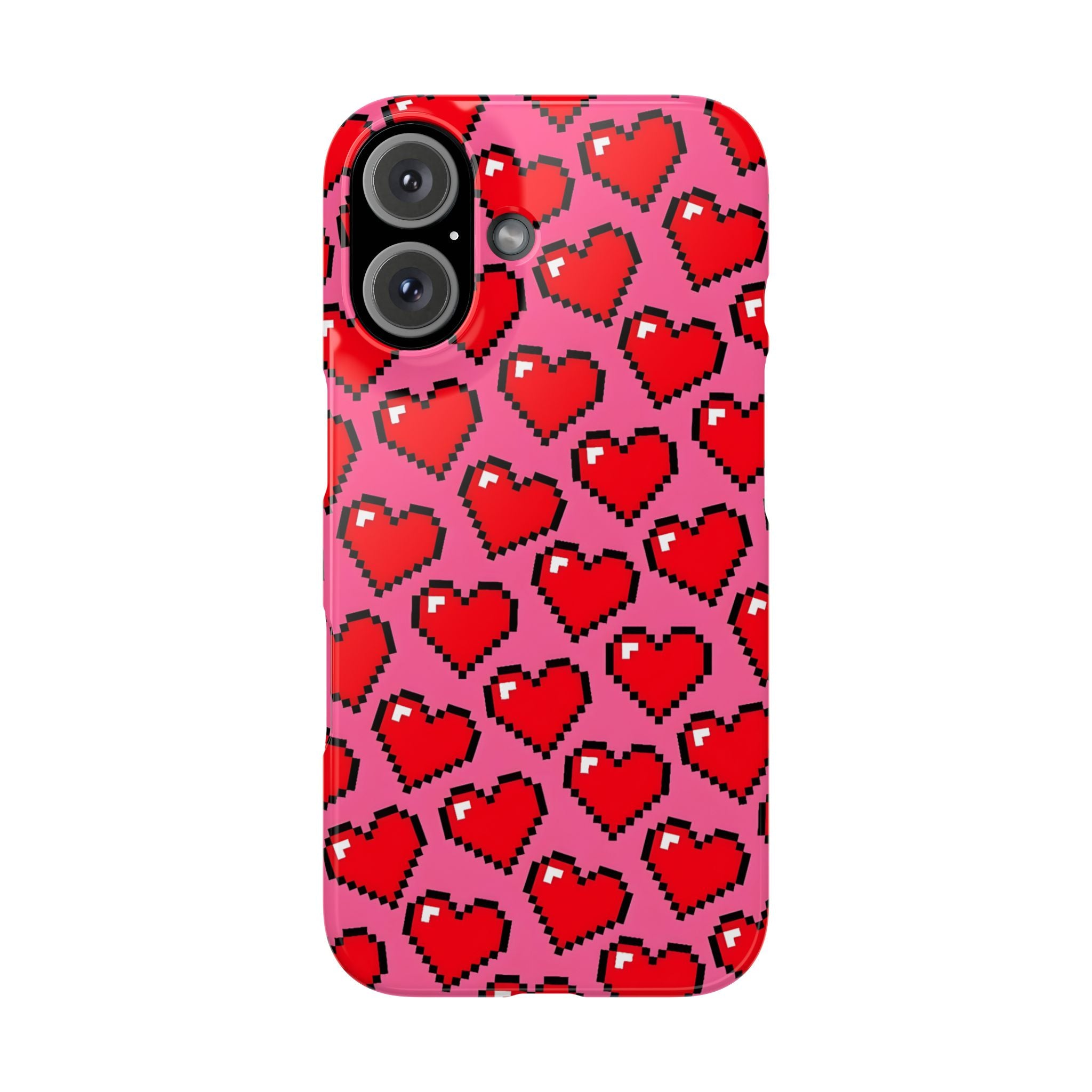 Pixel Hearts Slim Phone Case for iPhone