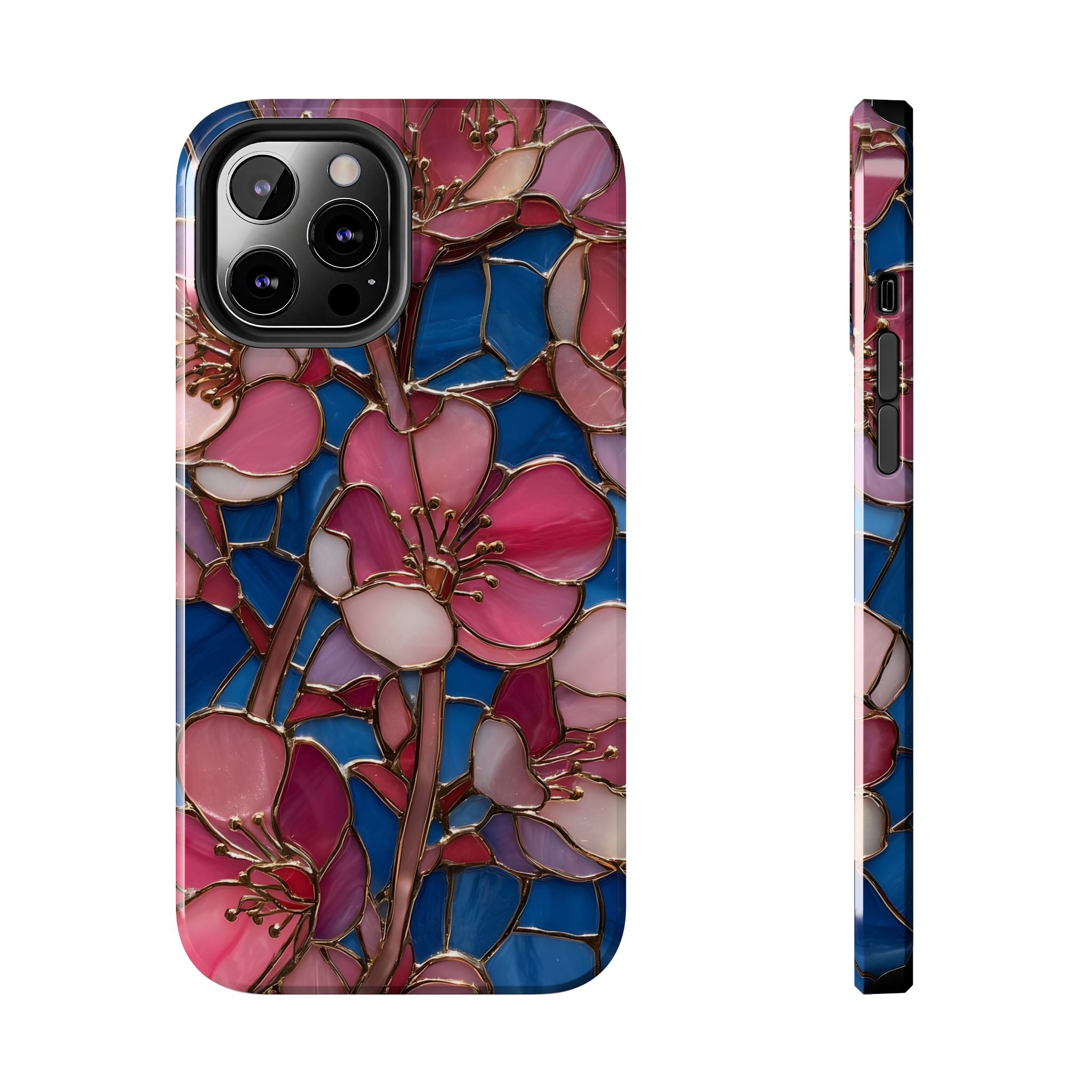 Floral Stained Glass Inspired Phone Case for iPhone and Samsung Galaxy Series