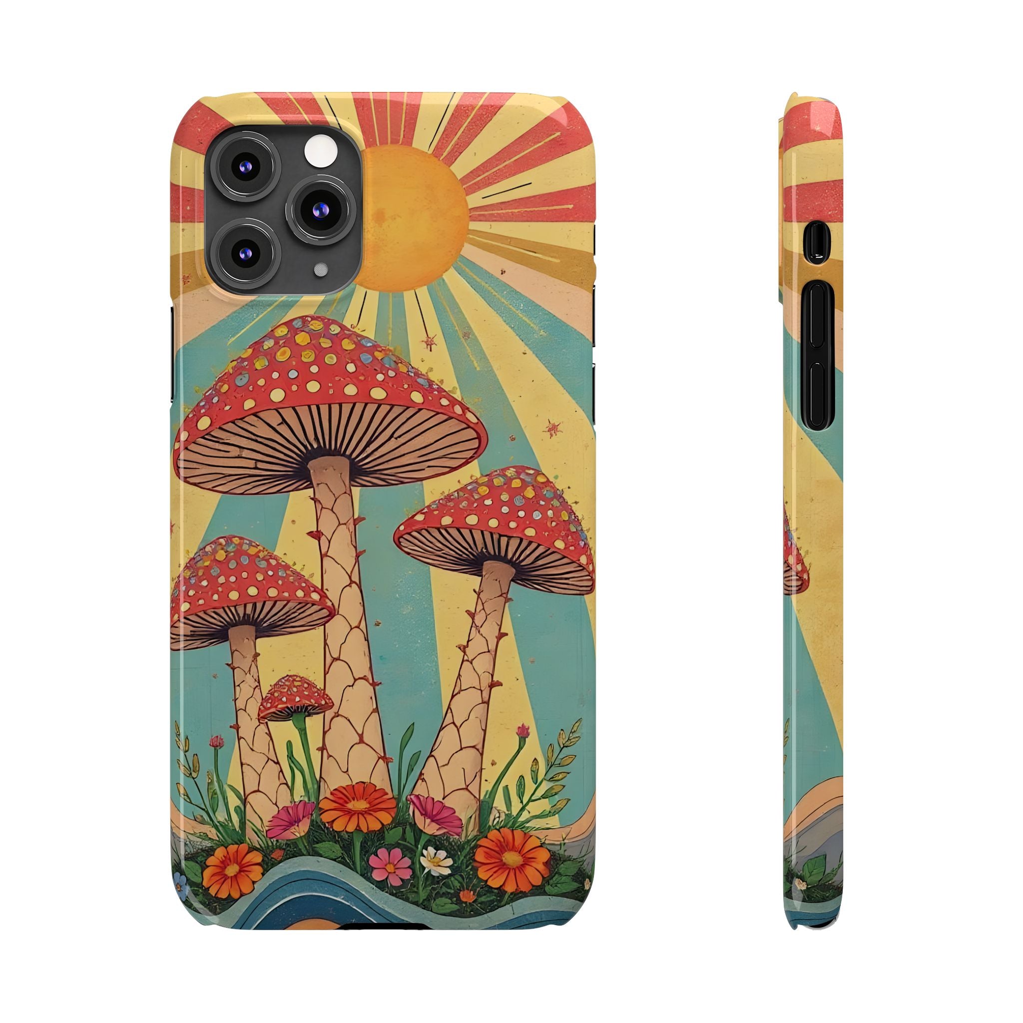 Colorful Cottagecore Slim Phone Case for iPhone and Samsung Galaxy Series