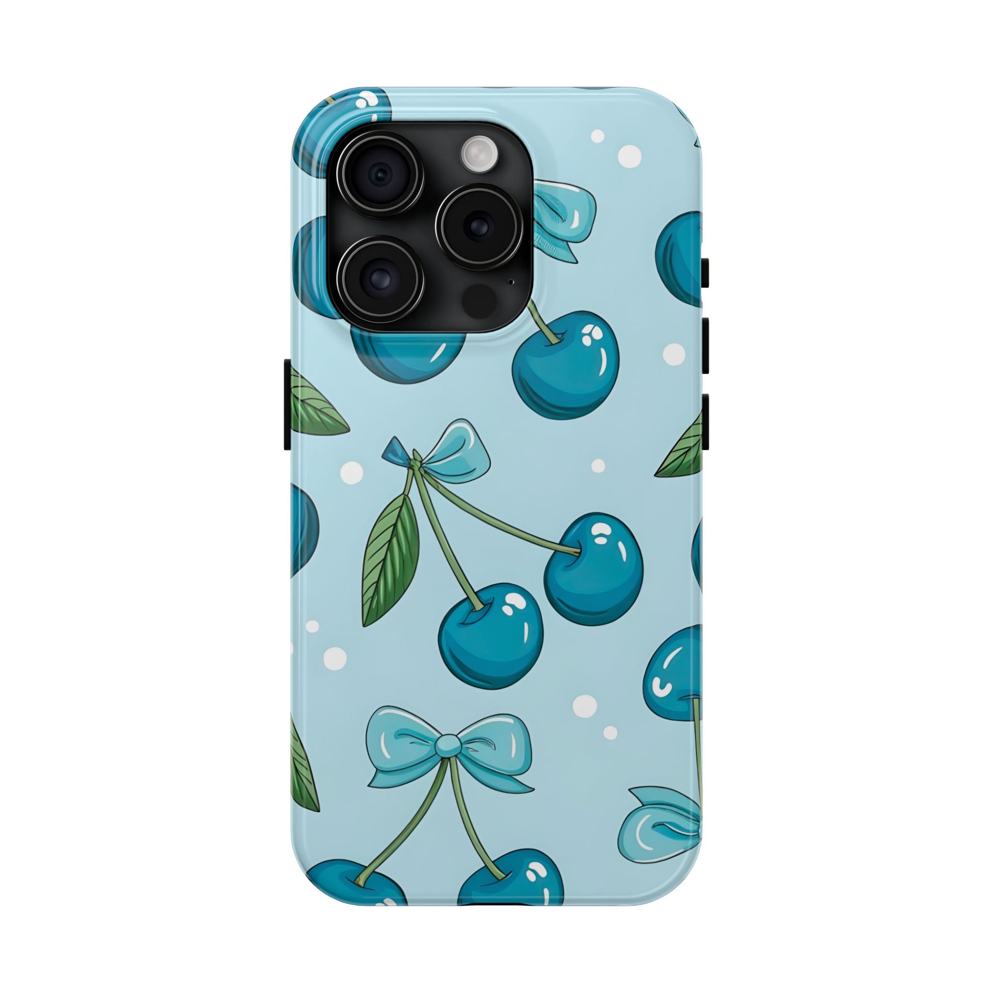 Blue Cherry Phone Case for iPhone and Samsung Galaxy Series