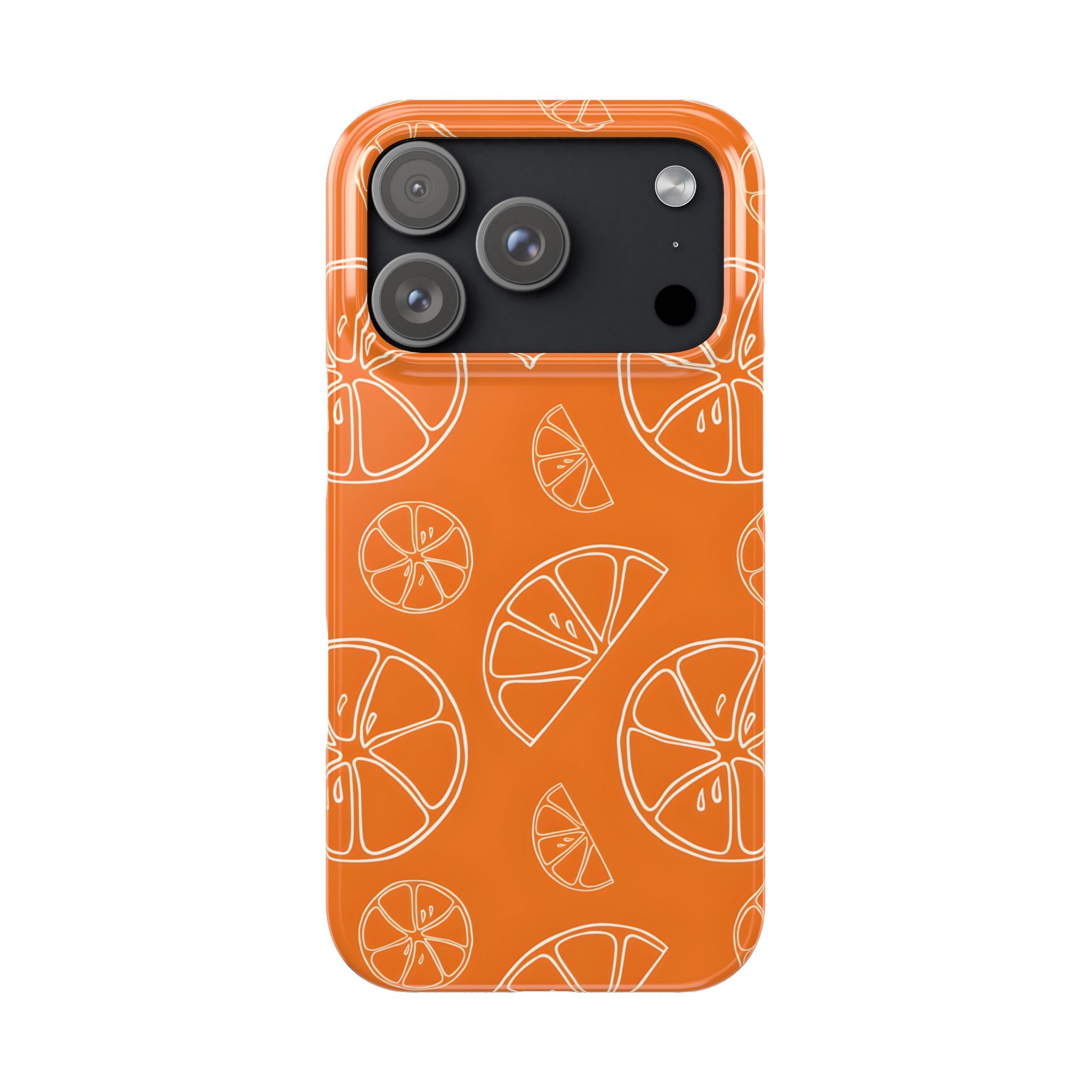 Citrus Orange Slices Slim Phone Case for iPhone
