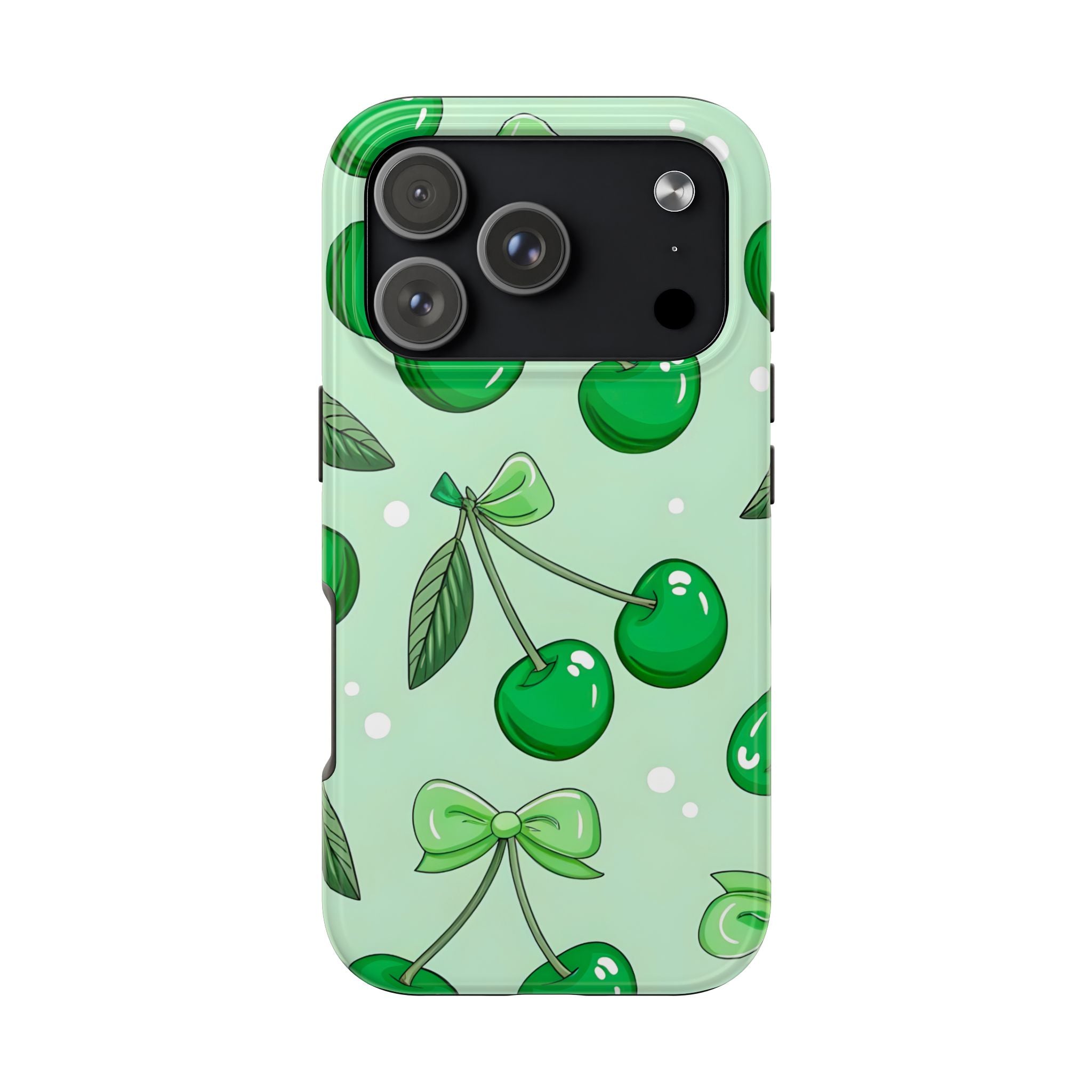 Green Cherry Phone Case for iPhone and Samsung Galaxy Series