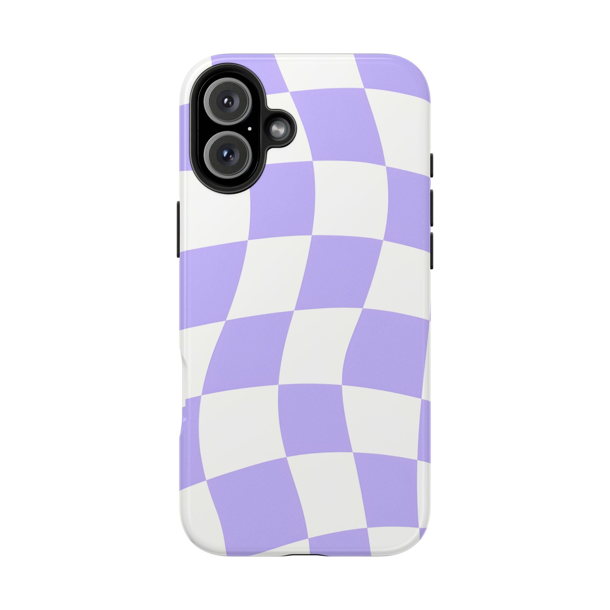 Purple Checkered Tough Phone Case for iPhone and Samsung Galaxy Series
