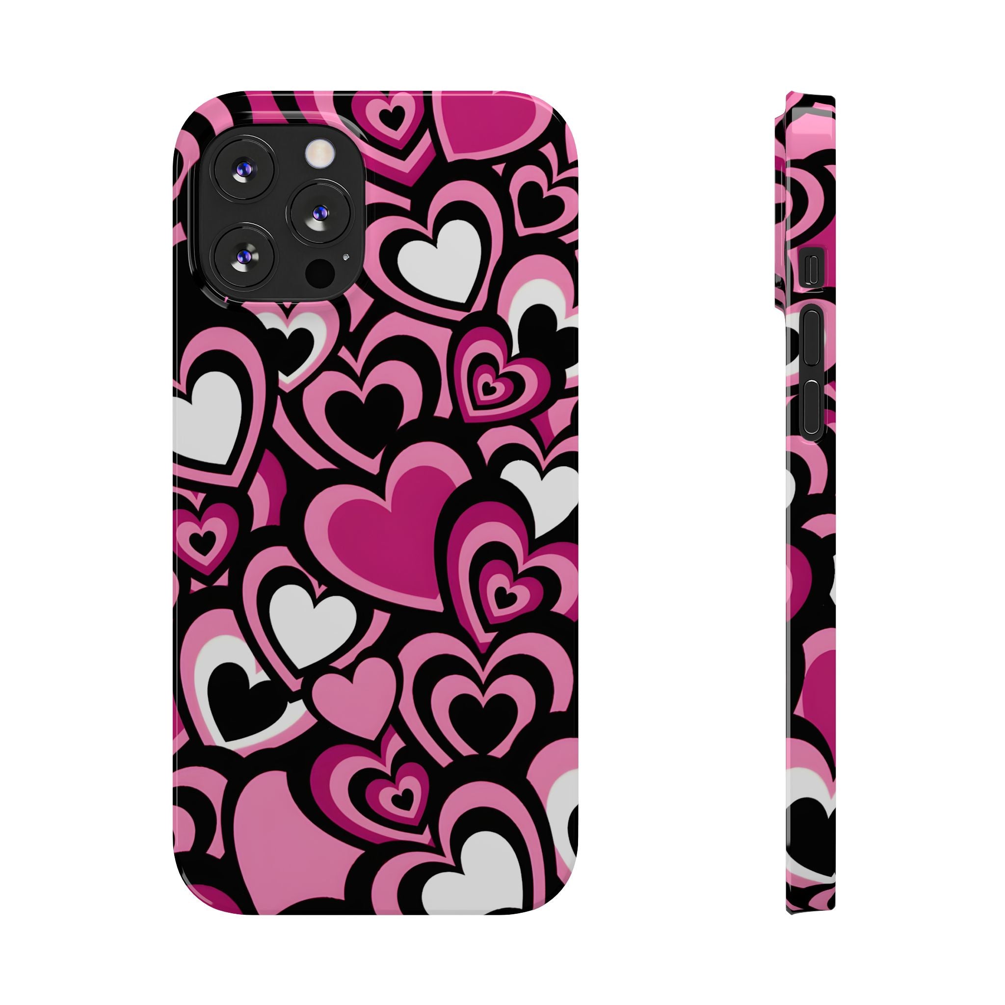 Heart Pattern Slim Phone Case for iPhone