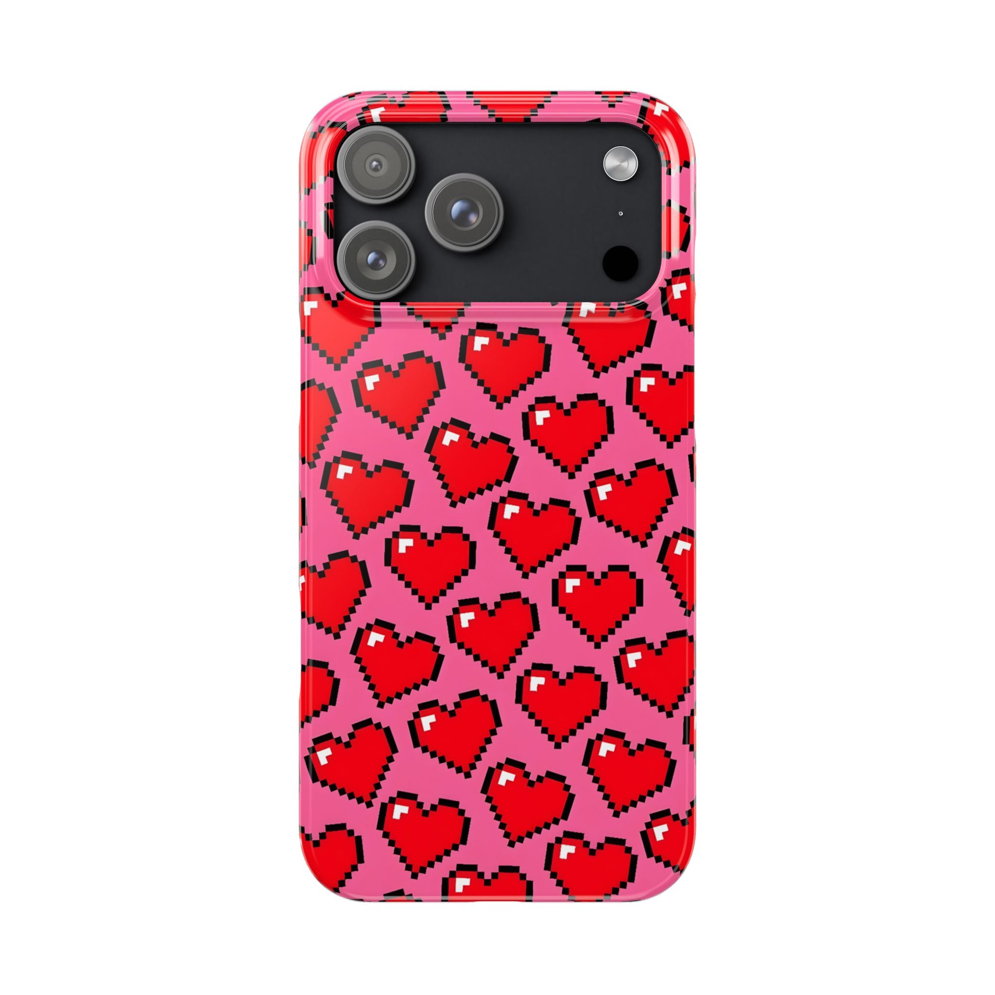 Pixel Hearts Slim Phone Case for iPhone