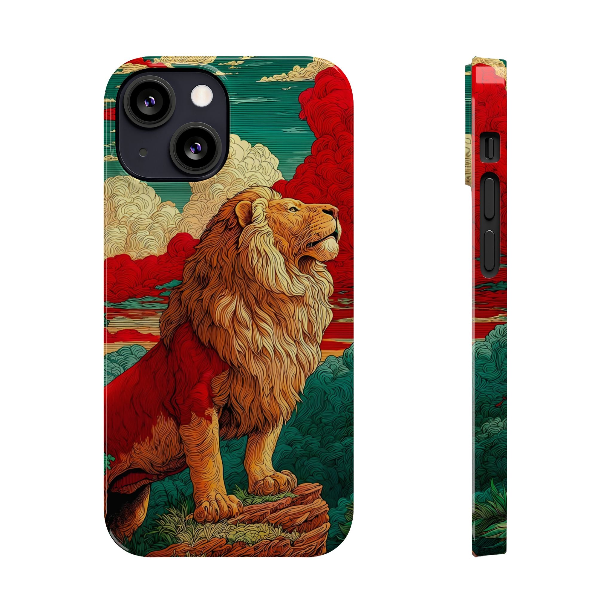 Lion Animal Motif Phone Case for iPhone