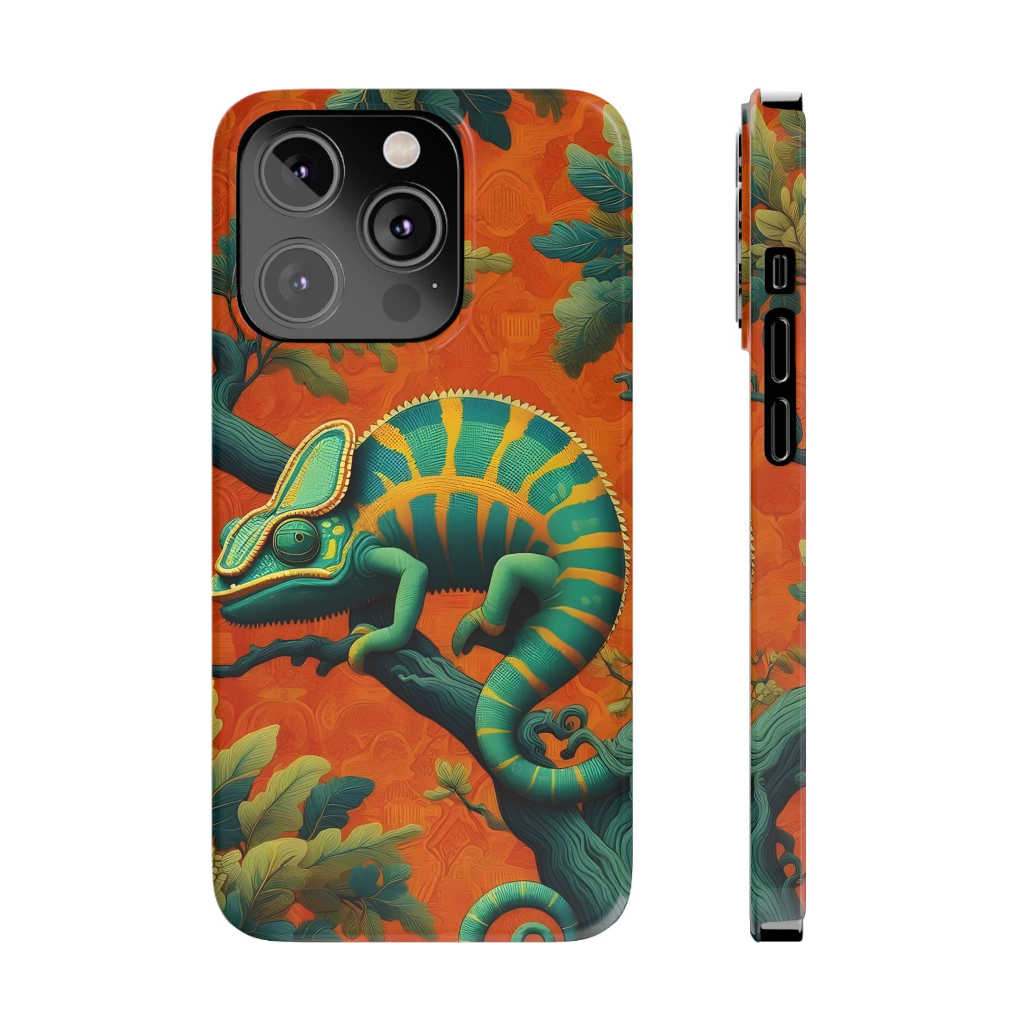 Chameleons Animal Motif Slim Phone Case for iPhone