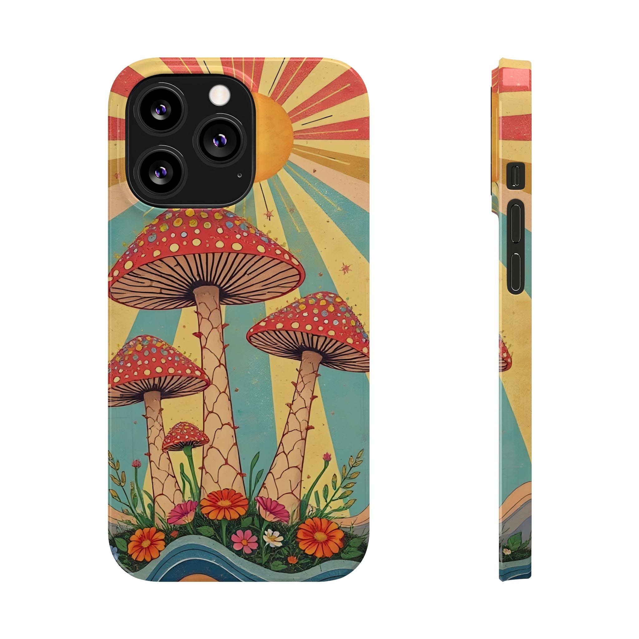 Colorful Cottagecore Slim Phone Case for iPhone and Samsung Galaxy Series
