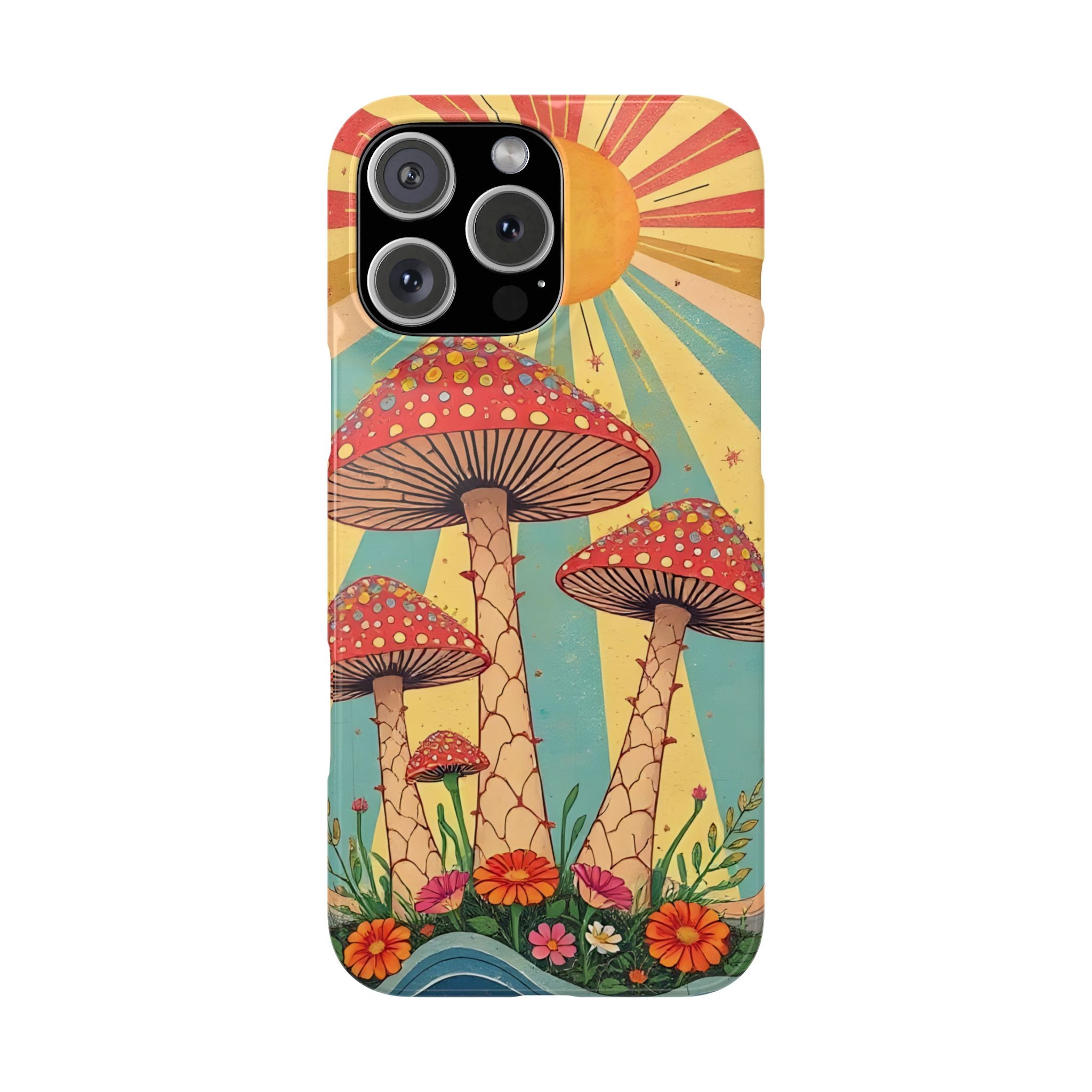 Colorful Cottagecore Slim Phone Case for iPhone and Samsung Galaxy Series