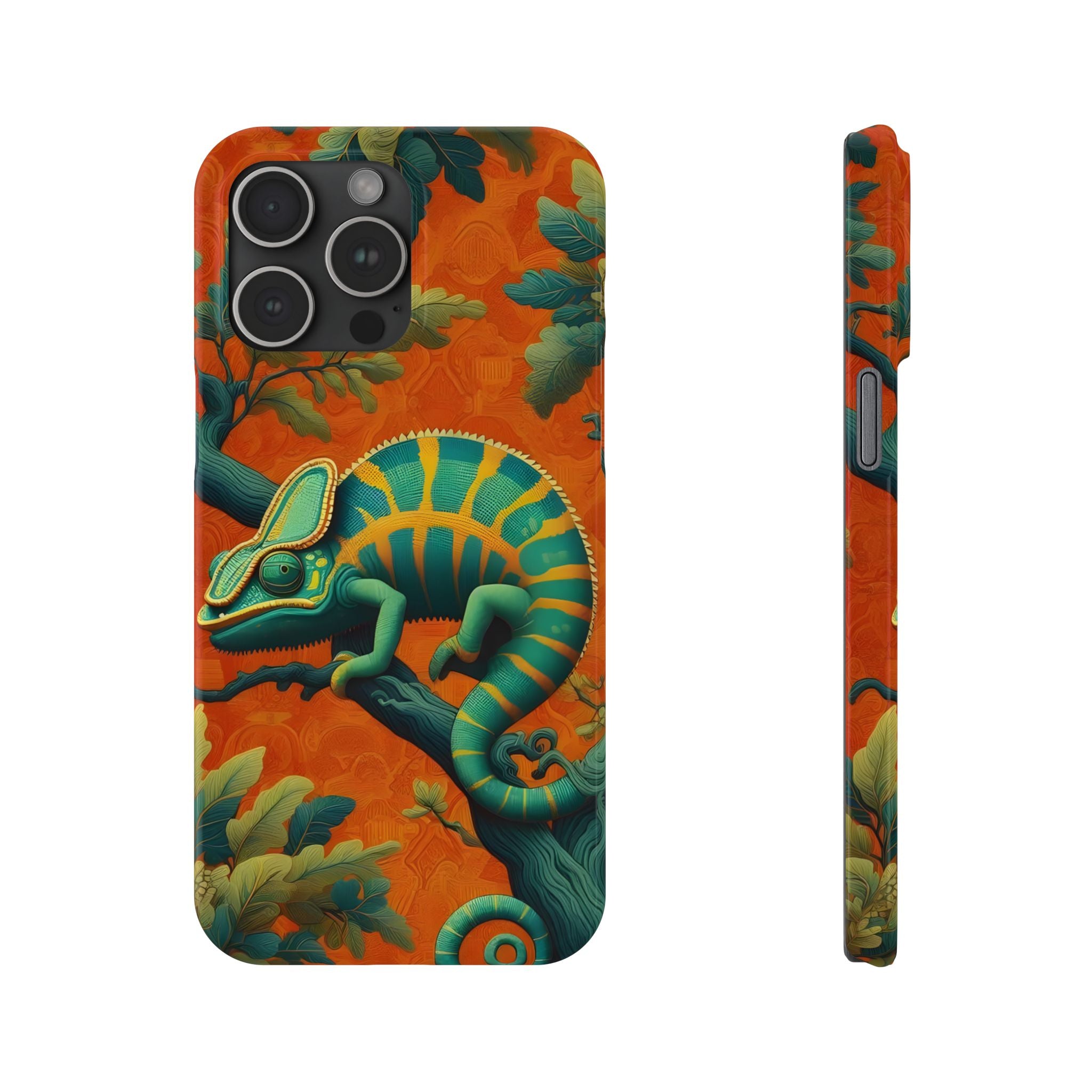 Chameleons Animal Motif Slim Phone Case for iPhone