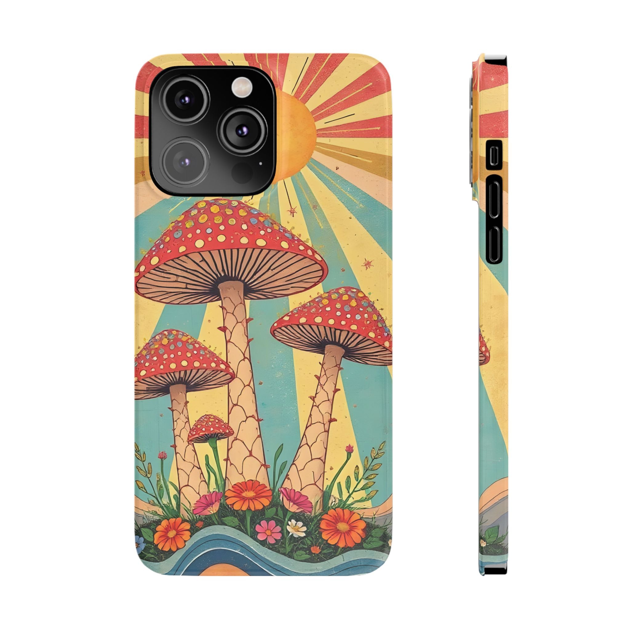 Colorful Cottagecore Slim Phone Case for iPhone and Samsung Galaxy Series