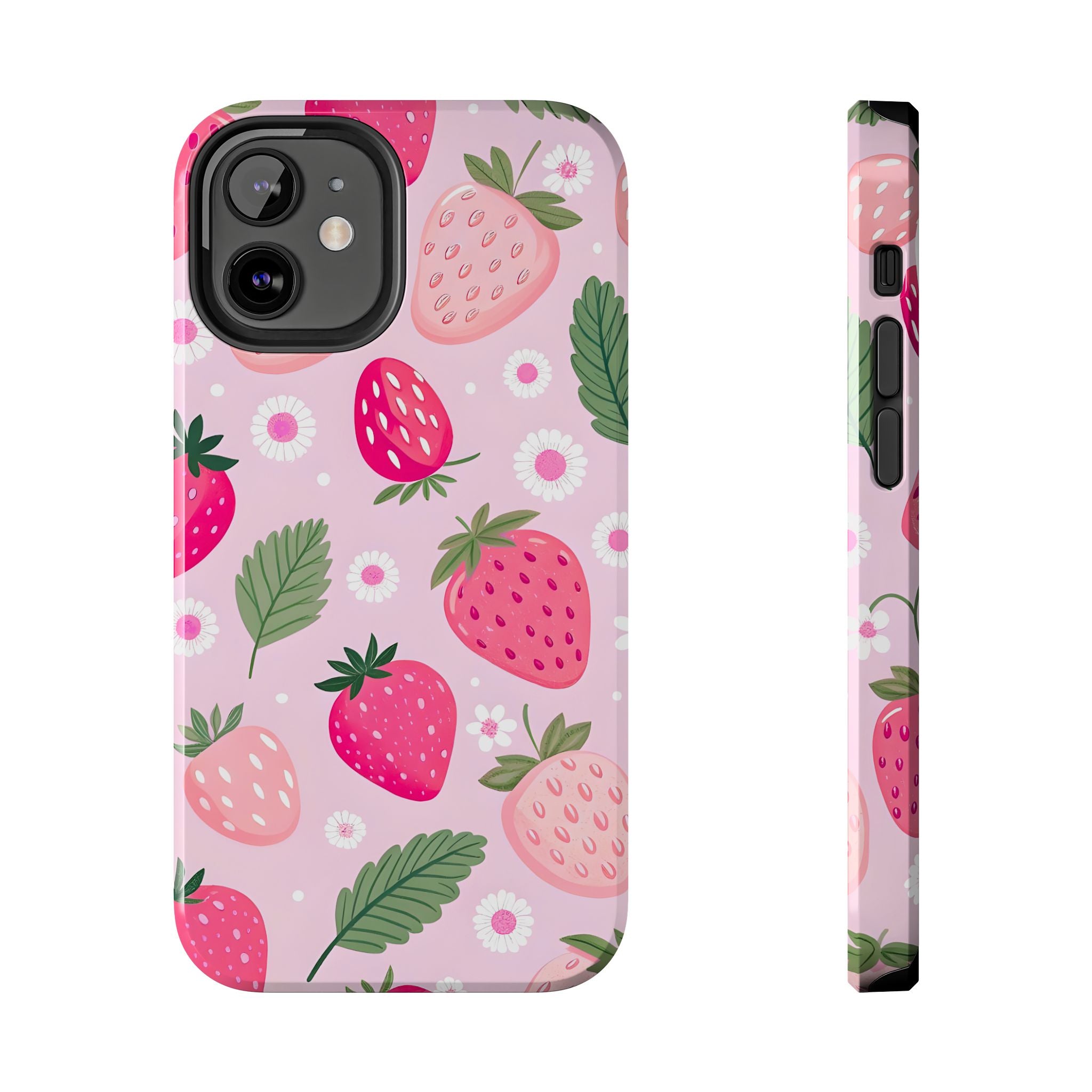Pink Strawberry Phone Case for iPhone and Samsung Galaxy Series