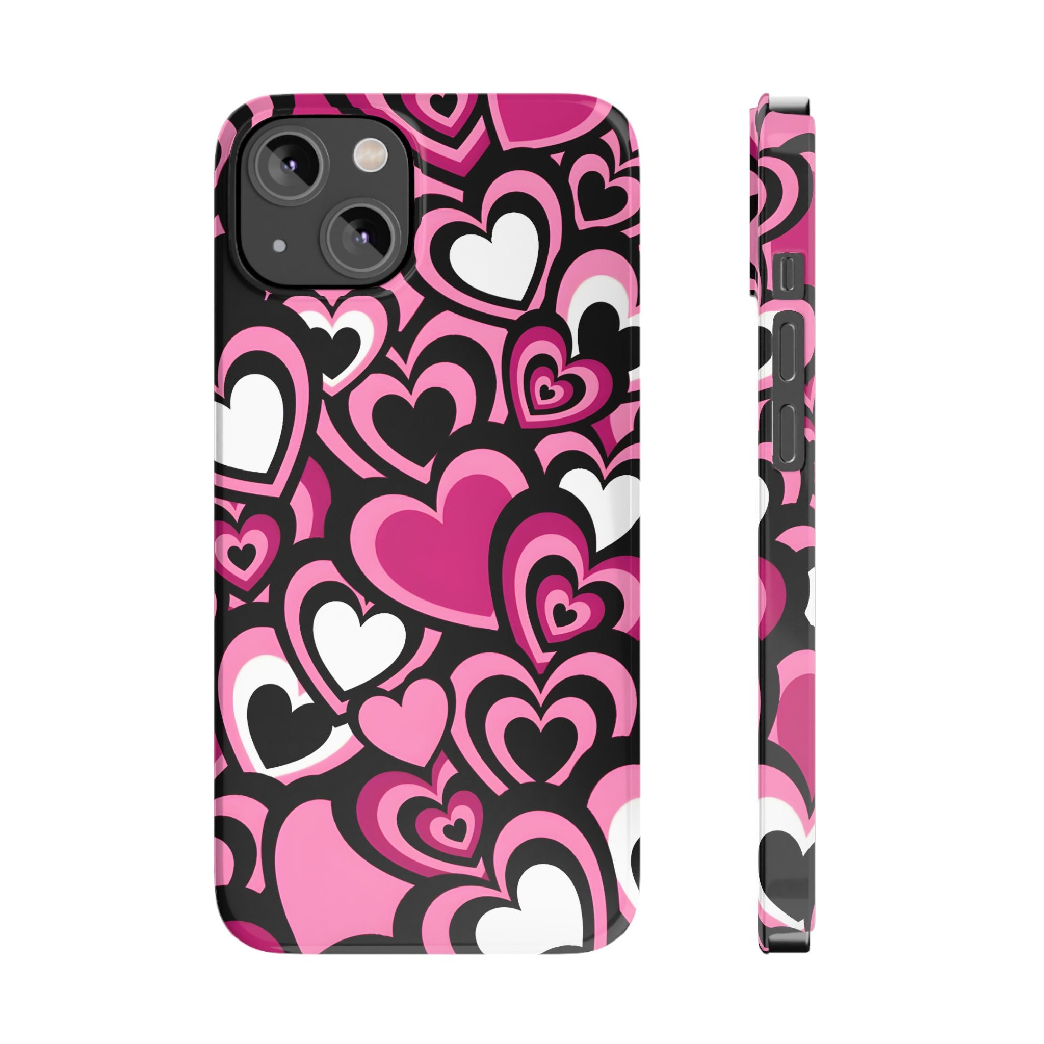 Heart Pattern Slim Phone Case for iPhone