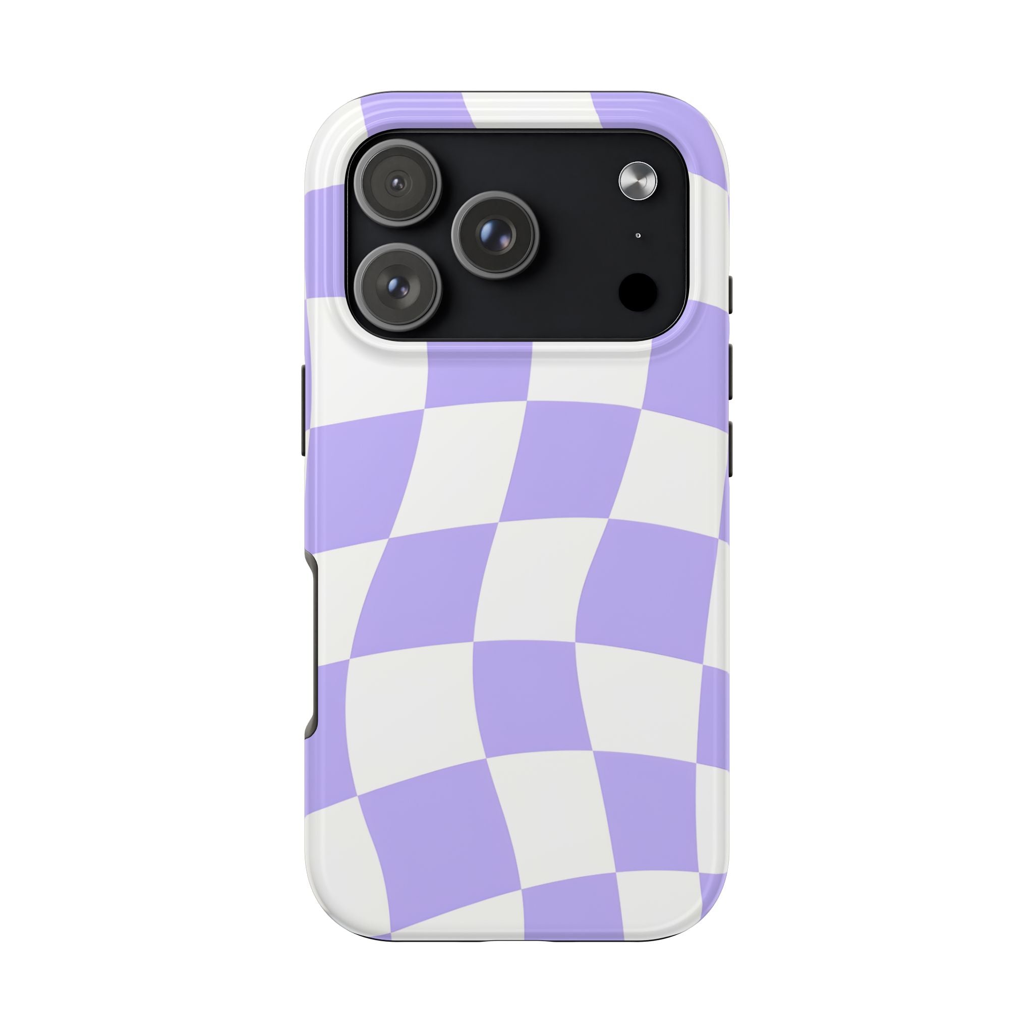 Purple Checkered Tough Phone Case for iPhone and Samsung Galaxy Series